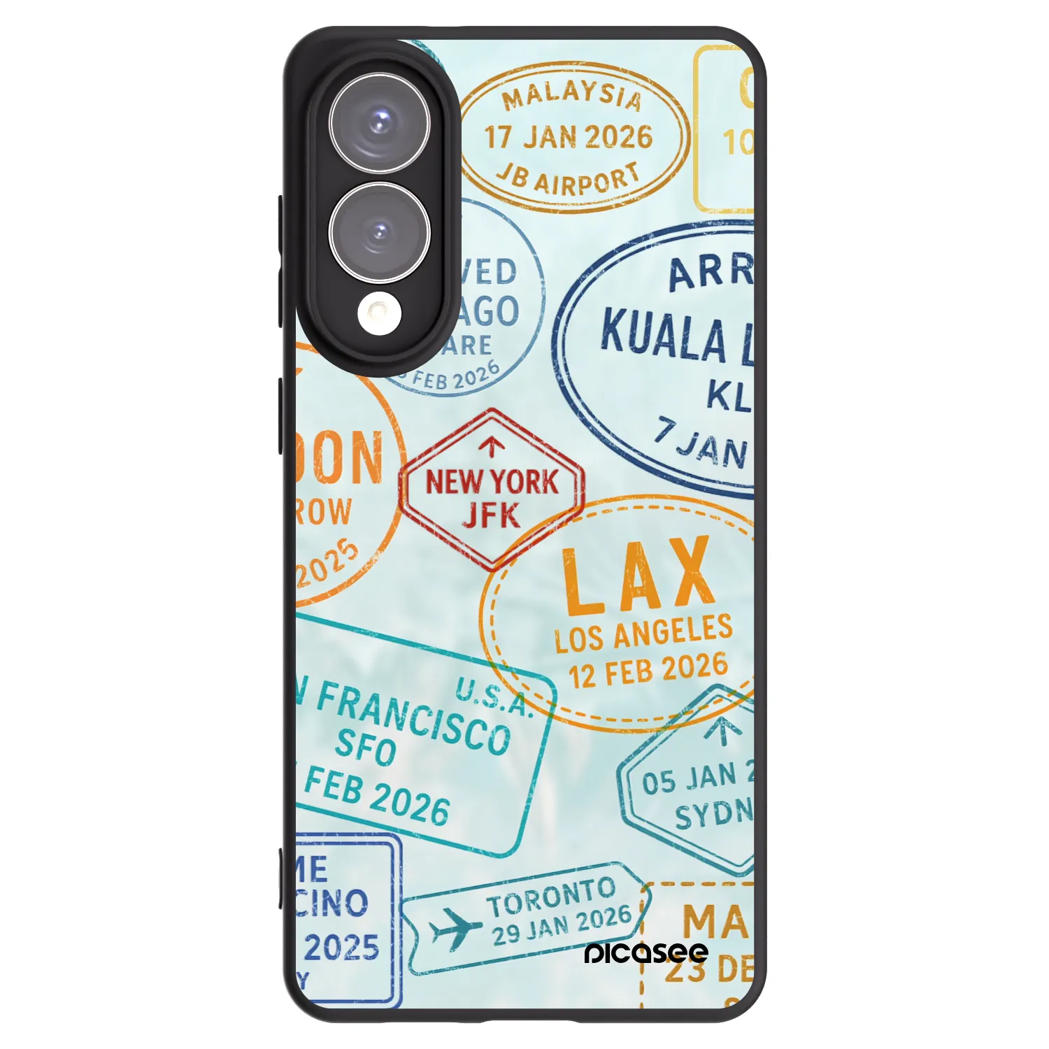 Picasee Μαύρη θήκη σιλικόνης για Samsung Galaxy S25 Edge 5G - PASSPORT EDITION