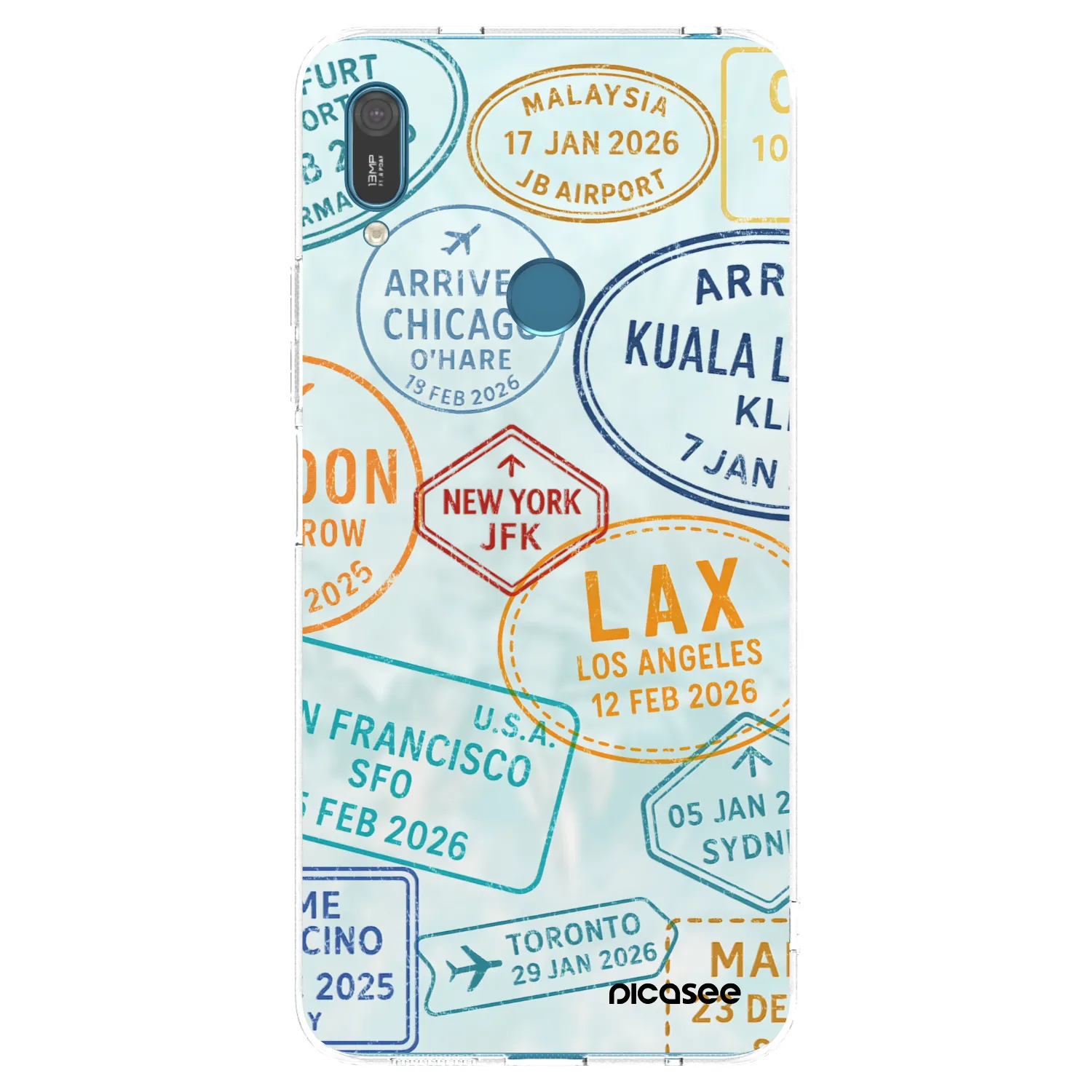 Picasee διαφανής θήκη σιλικόνης Huawei Y7 2019 - PASSPORT EDITION