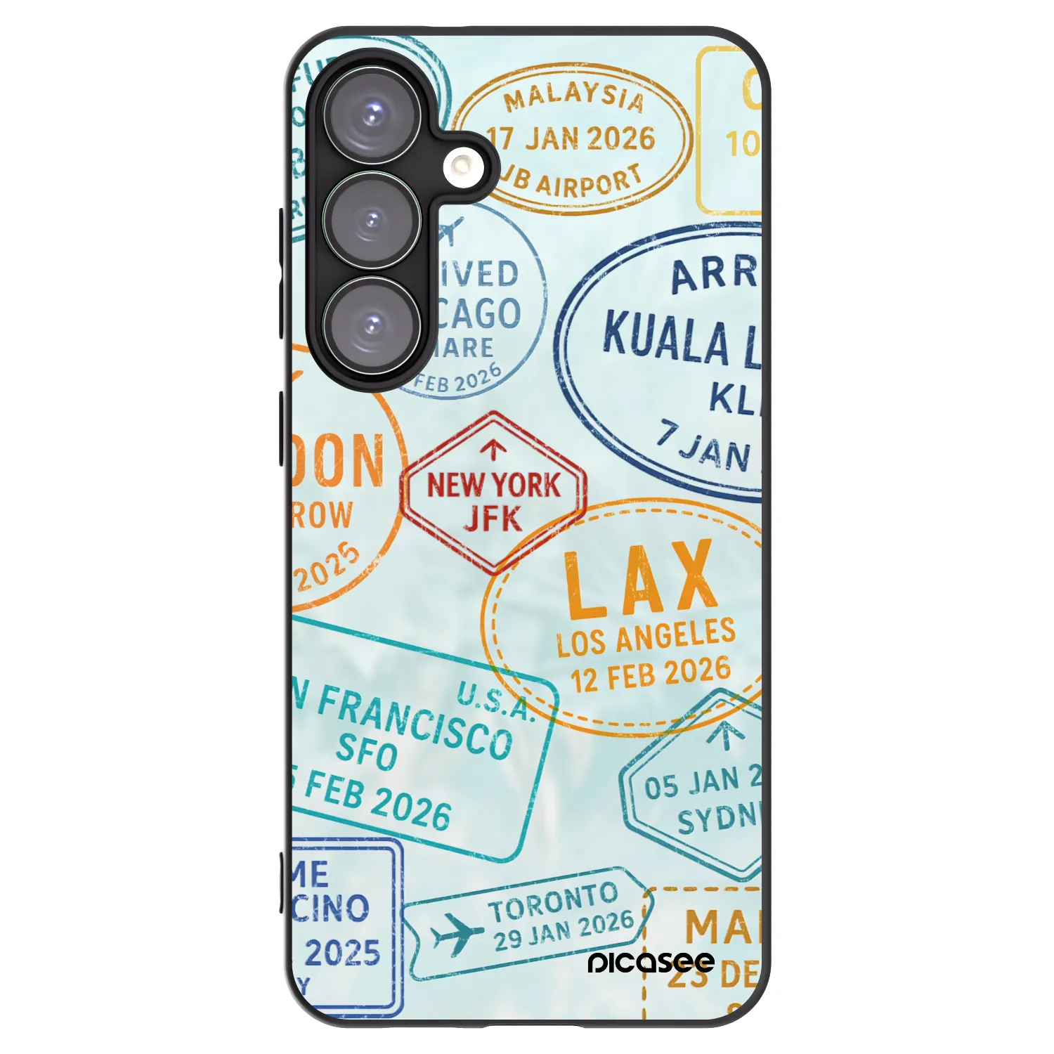 Picasee Μαύρη θήκη σιλικόνης για Samsung Galaxy S25+ 5G - PASSPORT EDITION