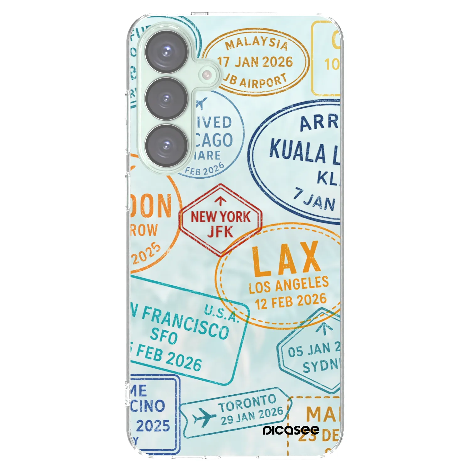 Picasee διαφανής θήκη σιλικόνης Samsung Galaxy S25+ 5G - PASSPORT EDITION