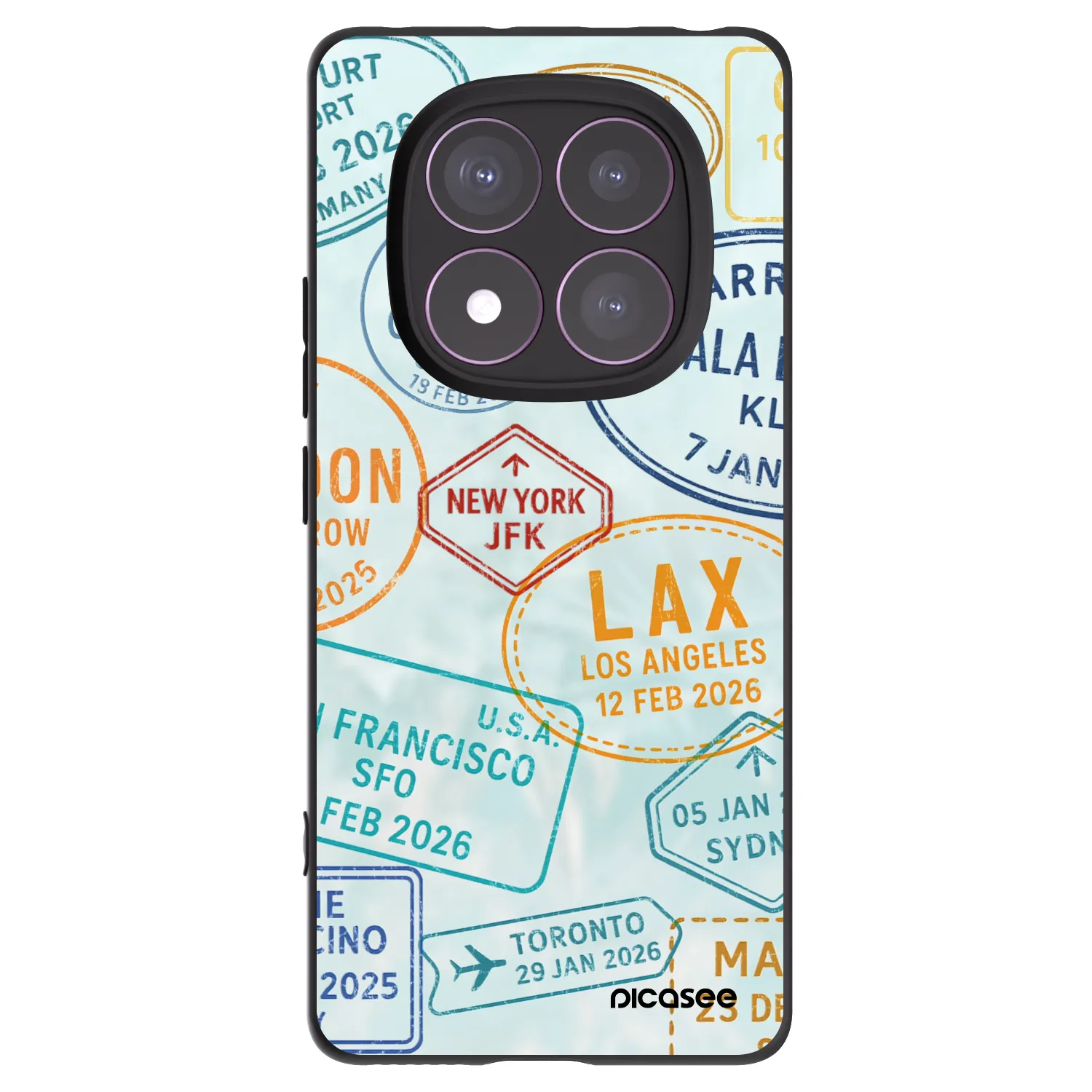 Picasee Μαύρη θήκη σιλικόνης για Xiaomi Redmi Note 14 Pro 4G - PASSPORT EDITION