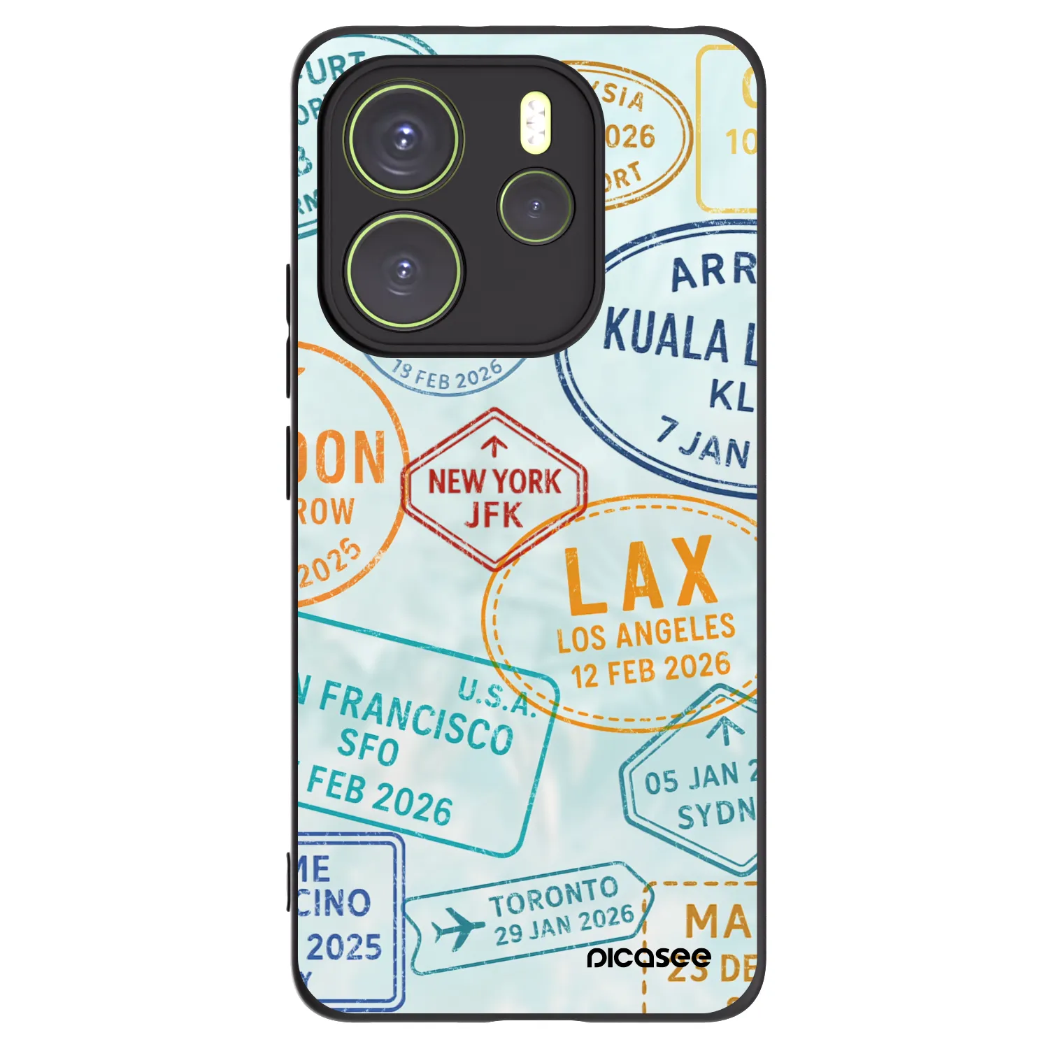 Picasee Μαύρη θήκη σιλικόνης για Xiaomi Redmi Note 14 4G - PASSPORT EDITION