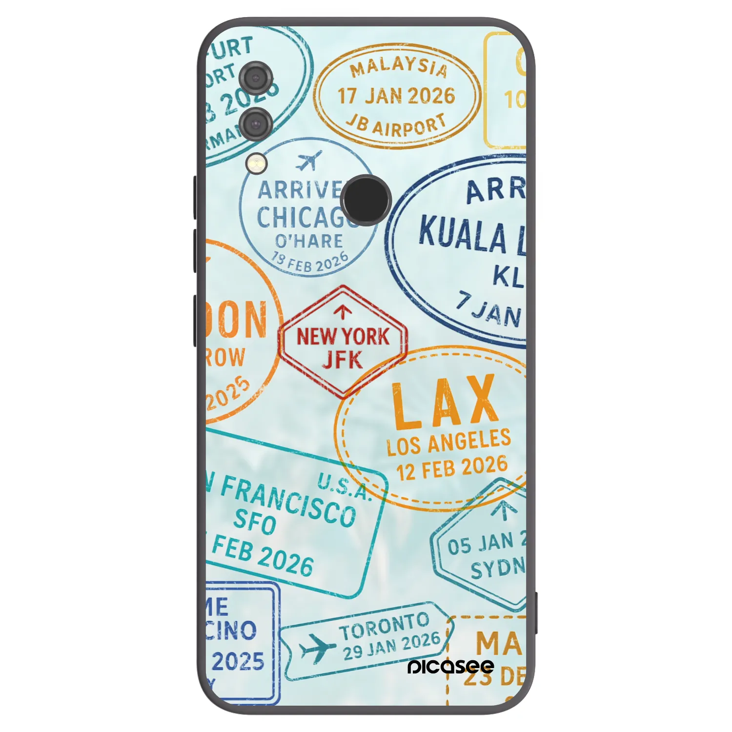 Picasee Μαύρη θήκη σιλικόνης για Xiaomi Redmi Note 7 - PASSPORT EDITION