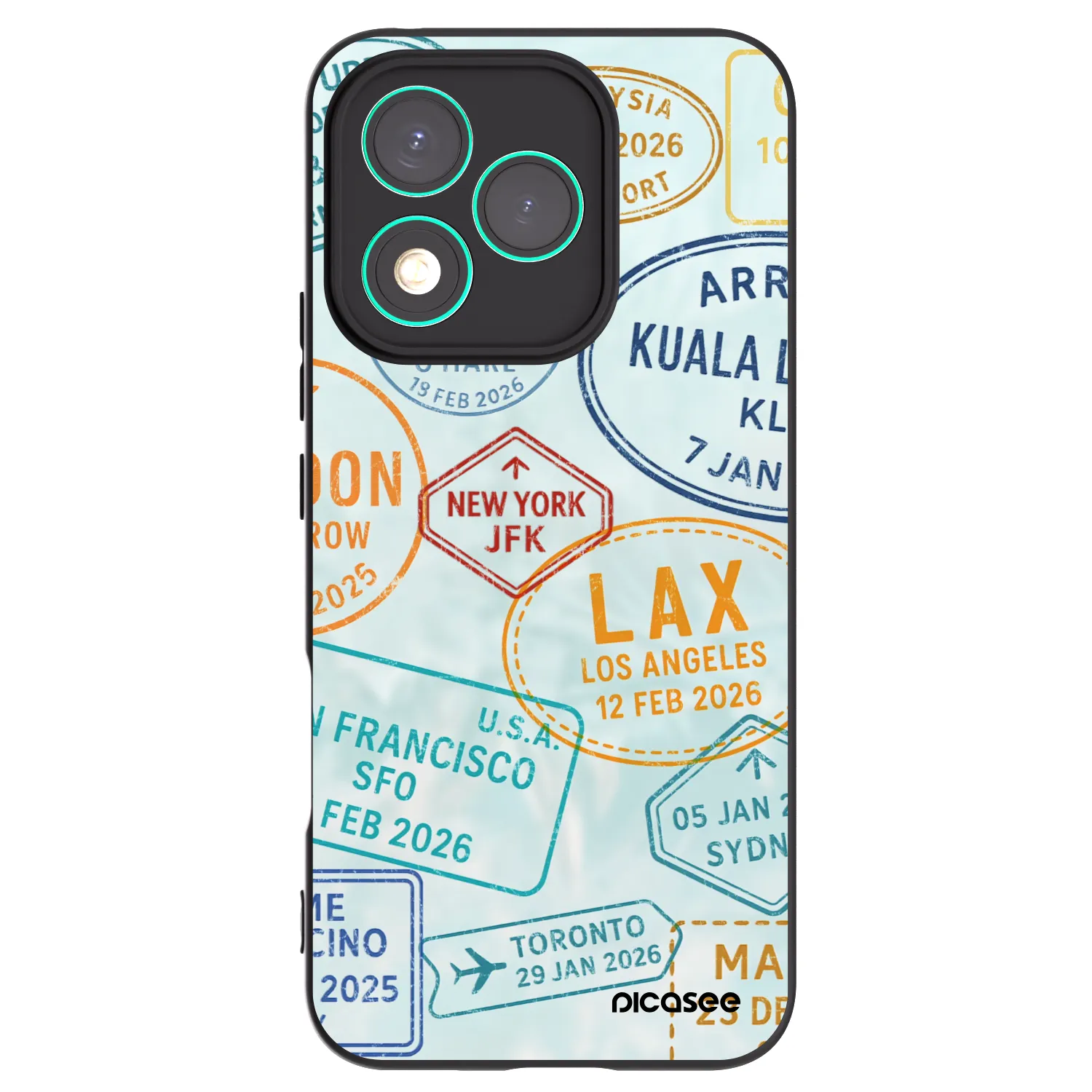 Picasee Μαύρη θήκη σιλικόνης για Honor 400 Lite 5G - PASSPORT EDITION