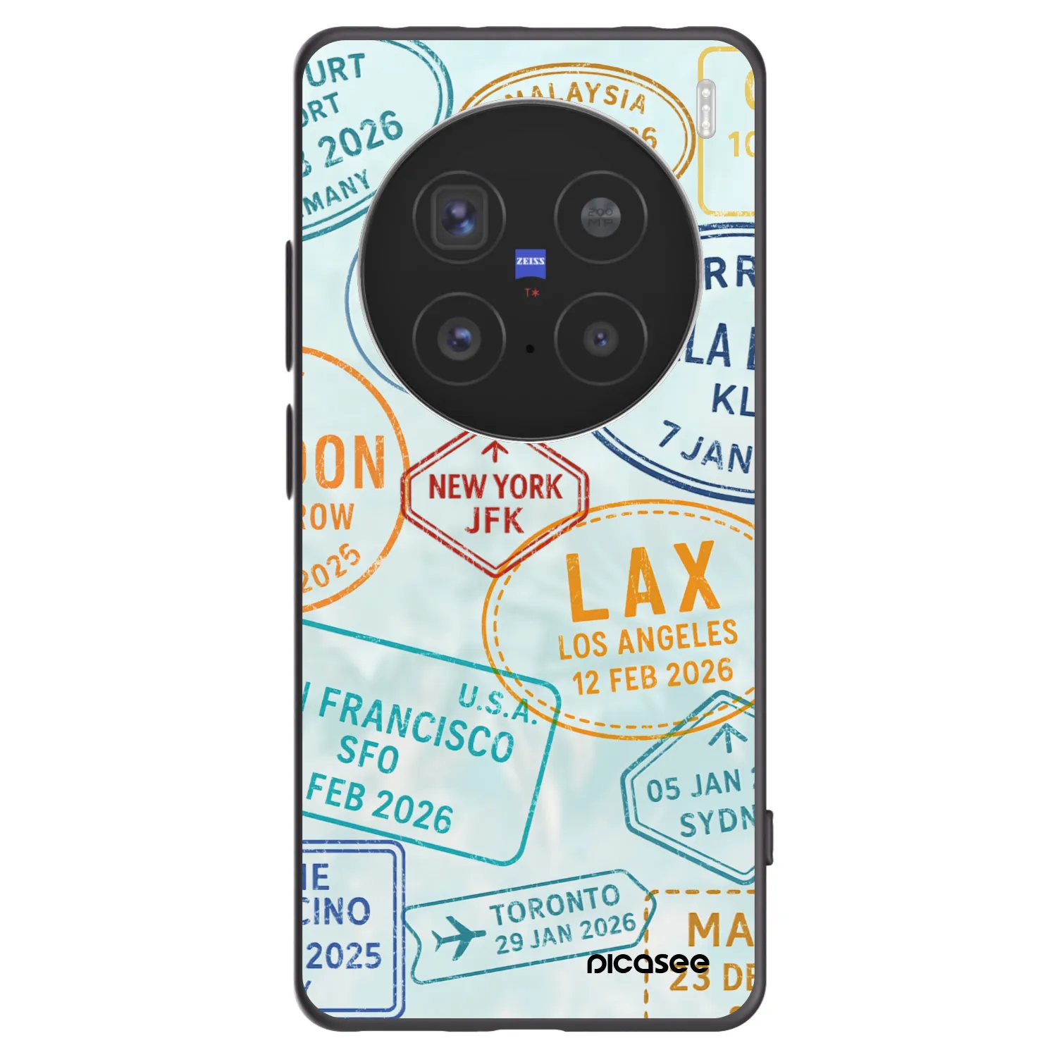Picasee Μαύρη θήκη σιλικόνης για Vivo X200 Pro - PASSPORT EDITION