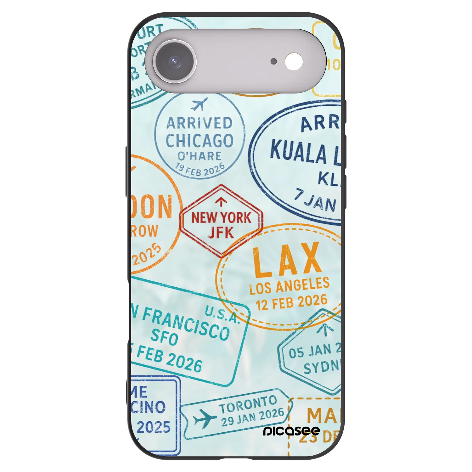 Picasee Μαύρη θήκη σιλικόνης για Apple iPhone Air - PASSPORT EDITION