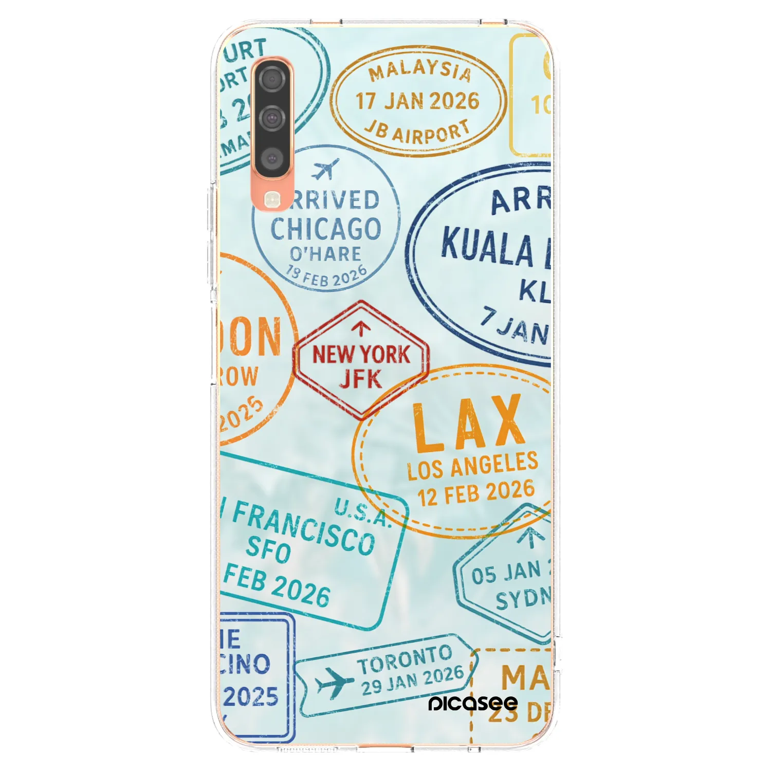 Picasee διαφανής θήκη σιλικόνης Samsung Galaxy A70 A705F - PASSPORT EDITION