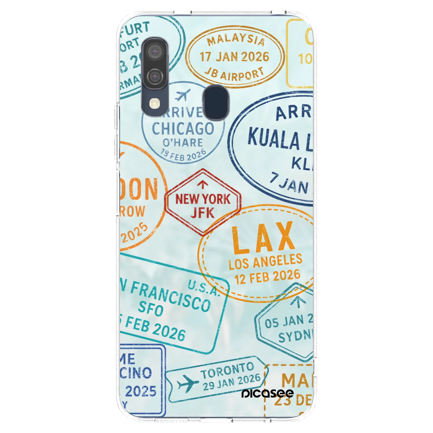 Picasee διαφανής θήκη σιλικόνης Samsung Galaxy A40 A405F - PASSPORT EDITION