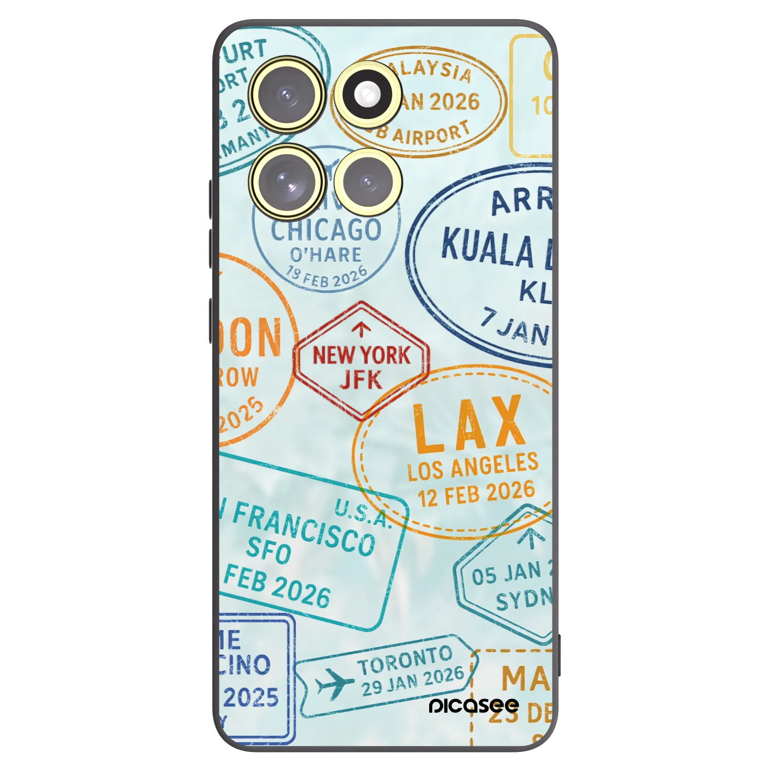 Picasee Μαύρη θήκη σιλικόνης για Motorola Moto G86 5G - PASSPORT EDITION