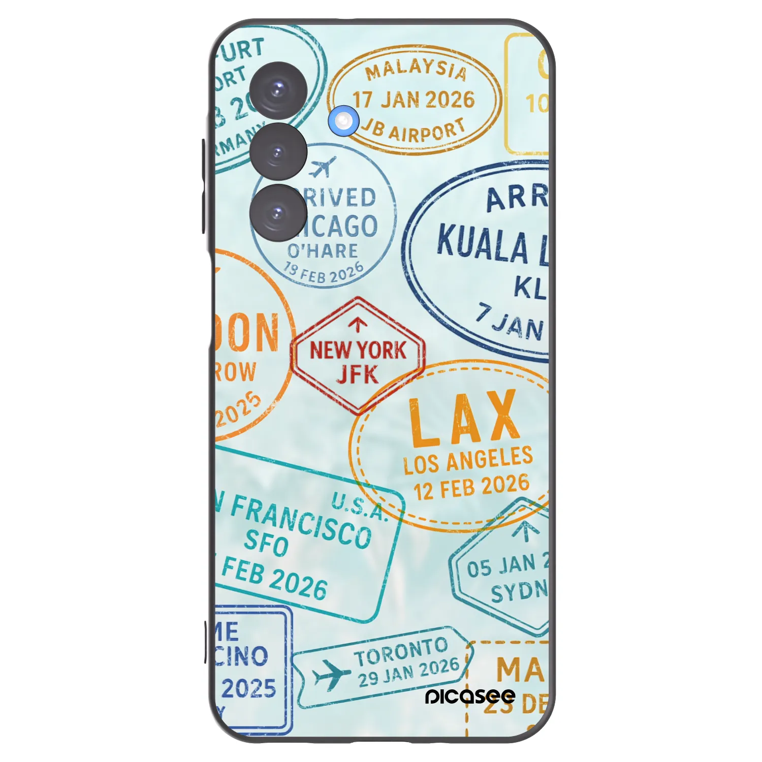 Picasee Μαύρη θήκη σιλικόνης για Samsung Galaxy A17 5G - PASSPORT EDITION