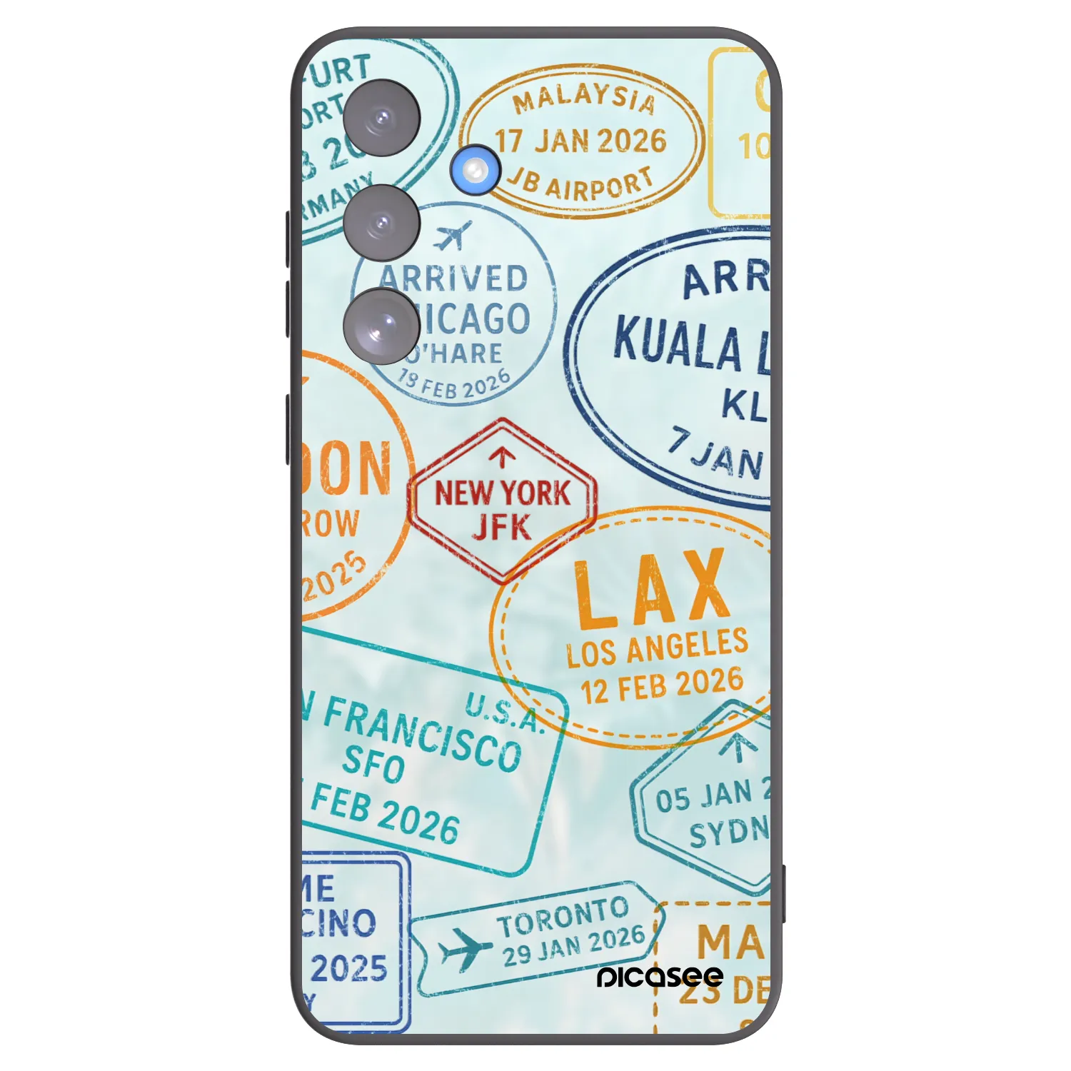 Picasee Μαύρη θήκη σιλικόνης για Samsung Galaxy S25 FE 5G - PASSPORT EDITION