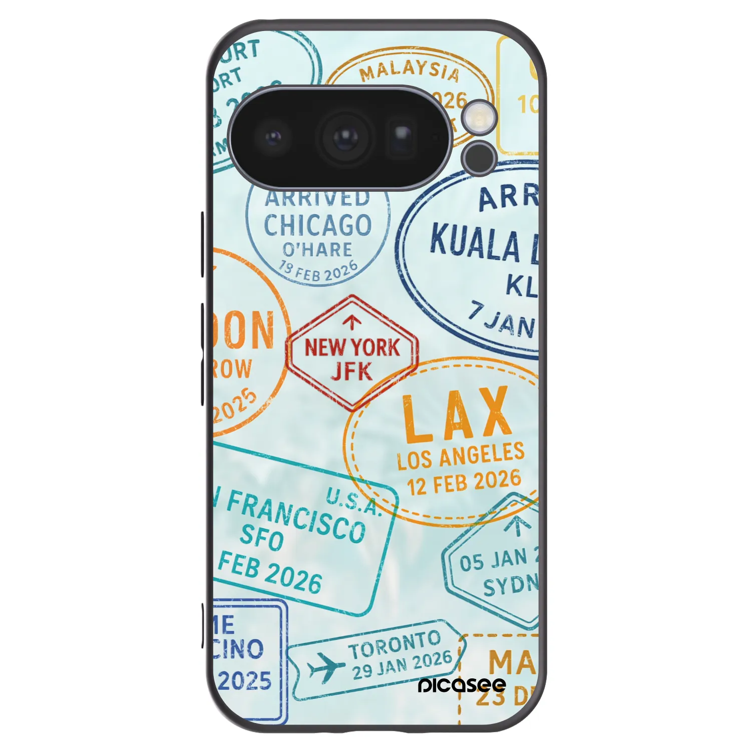 Picasee Μαύρη θήκη σιλικόνης για Google Pixel 10 Pro - PASSPORT EDITION