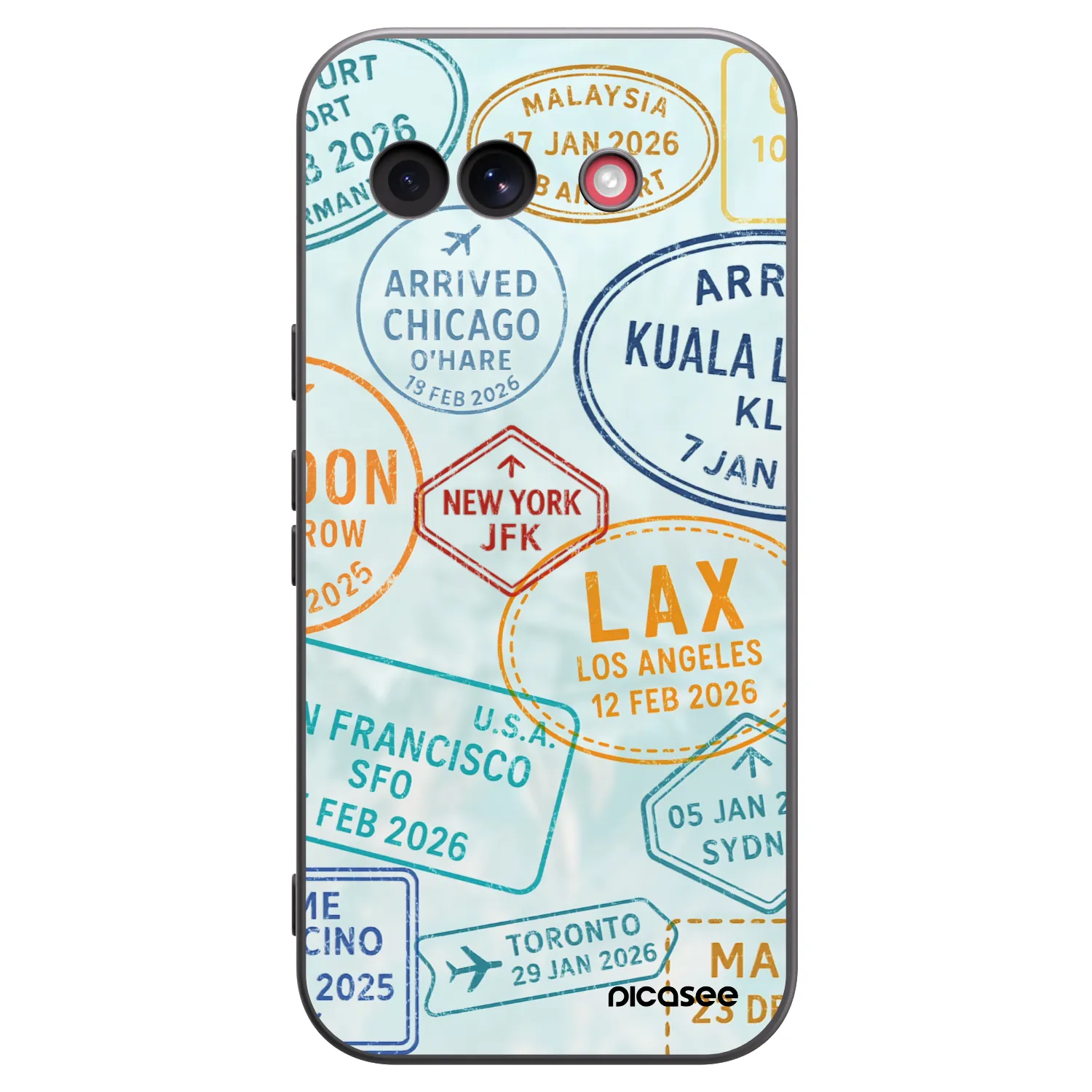 Picasee Μαύρη θήκη σιλικόνης για Google Pixel 10a - PASSPORT EDITION