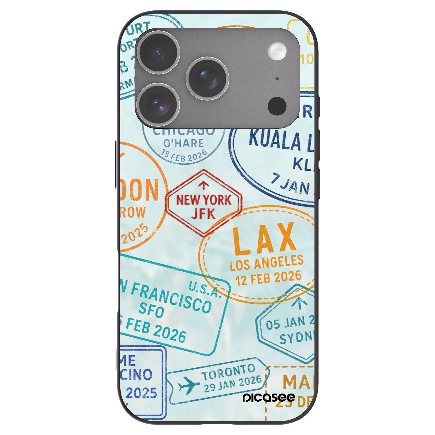 Picasee Μαύρη θήκη σιλικόνης για Apple iPhone 18 Pro - PASSPORT EDITION