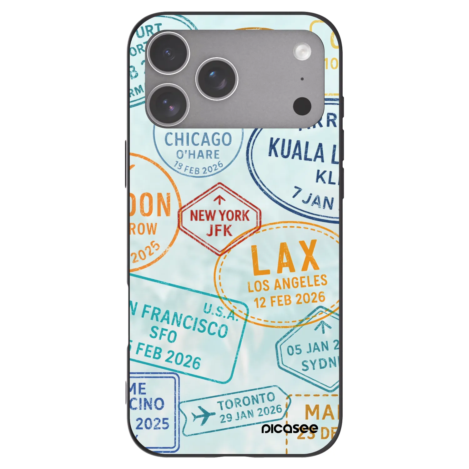 Picasee Μαύρη θήκη σιλικόνης για Apple iPhone 18 Pro Max - PASSPORT EDITION