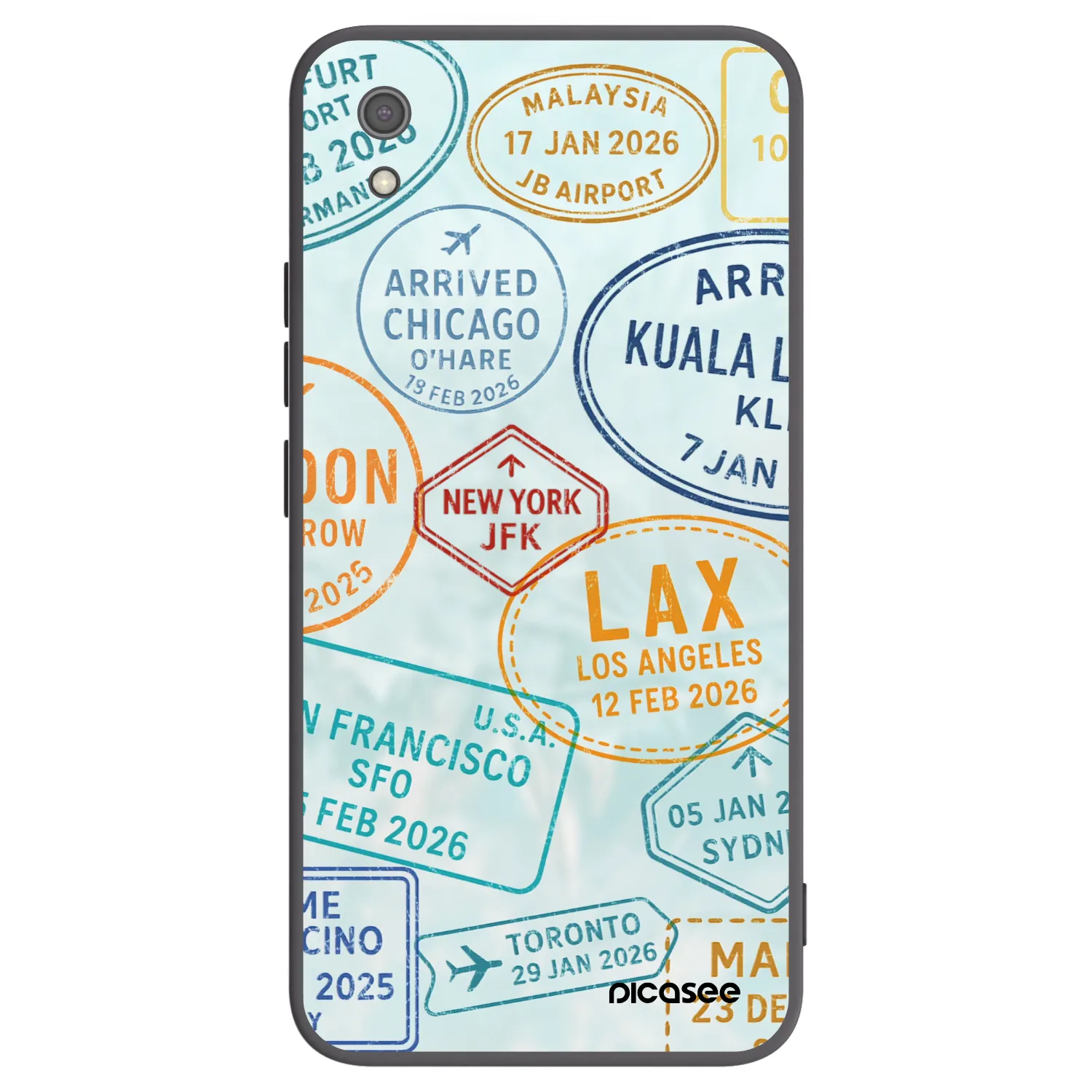 Picasee Μαύρη θήκη σιλικόνης για Xiaomi Redmi 7A - PASSPORT EDITION