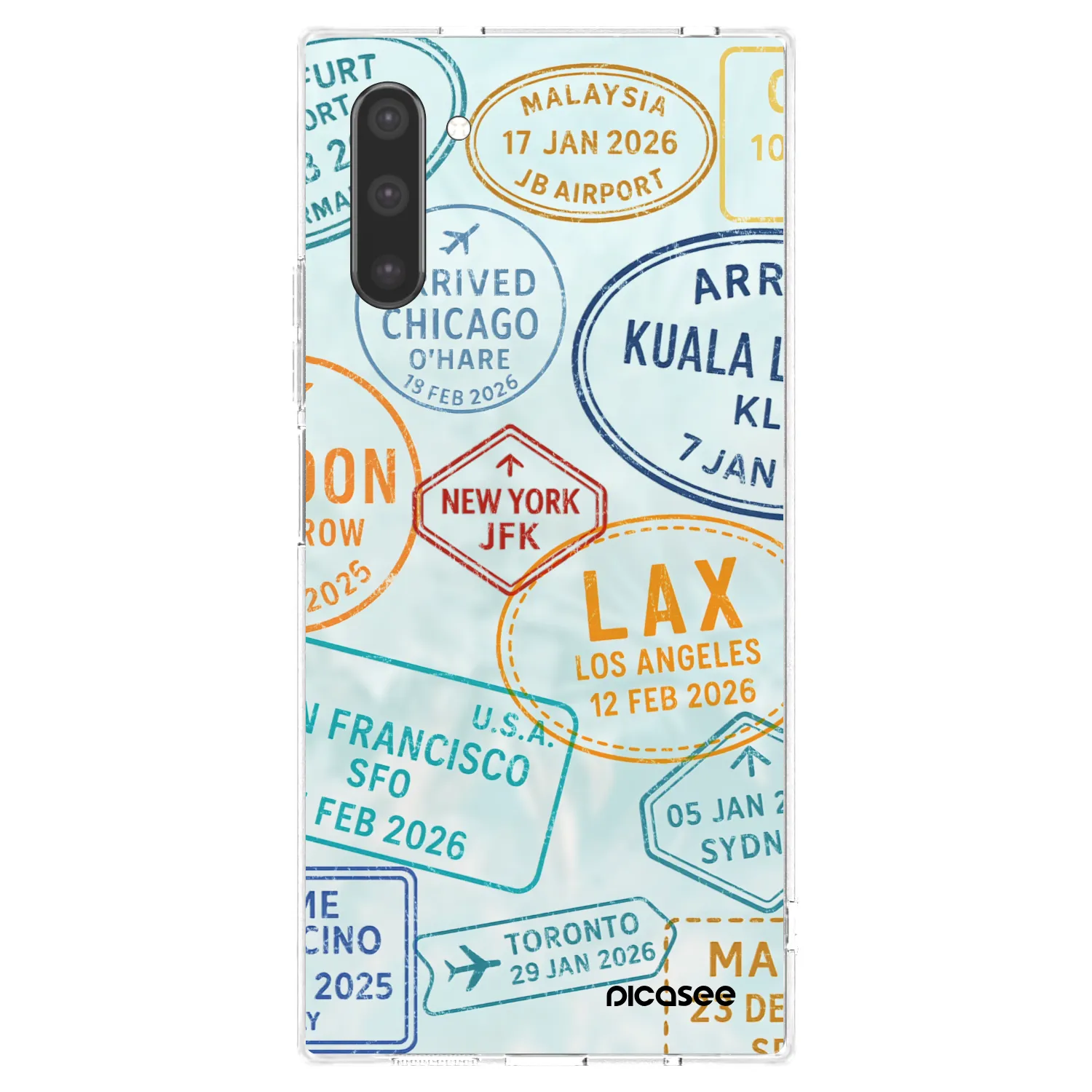 Picasee διαφανής θήκη σιλικόνης Samsung Galaxy Note 10 N970F - PASSPORT EDITION