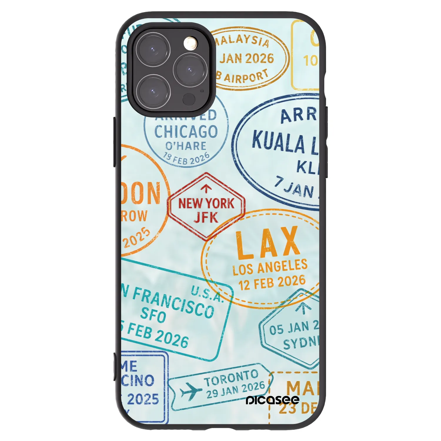 Picasee Μαύρη θήκη σιλικόνης για Apple iPhone 11 Pro - PASSPORT EDITION