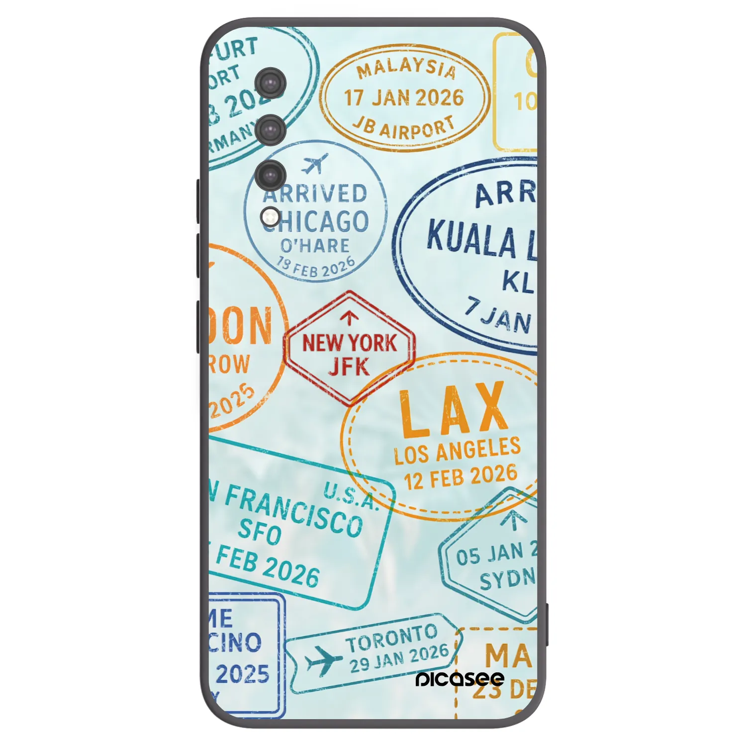 Picasee Μαύρη θήκη σιλικόνης για Xiaomi Mi 9 Lite - PASSPORT EDITION