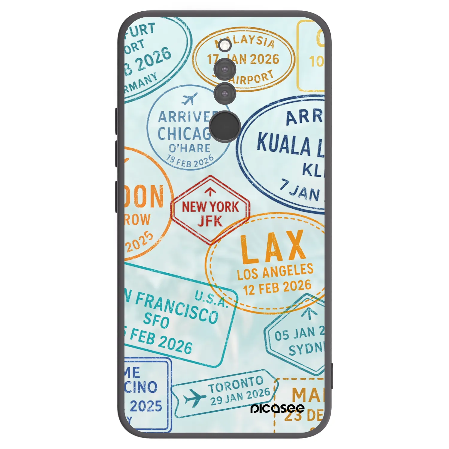 Picasee Μαύρη θήκη σιλικόνης για Xiaomi Redmi 8 - PASSPORT EDITION