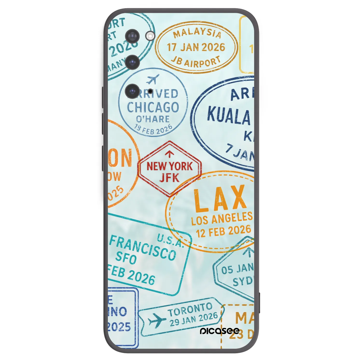 Picasee Μαύρη θήκη σιλικόνης για Samsung Galaxy S20 G980F - PASSPORT EDITION