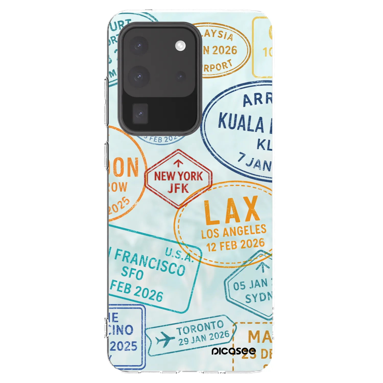 Picasee διαφανής θήκη σιλικόνης Samsung Galaxy S20 Ultra 5G G988F - PASSPORT EDITION