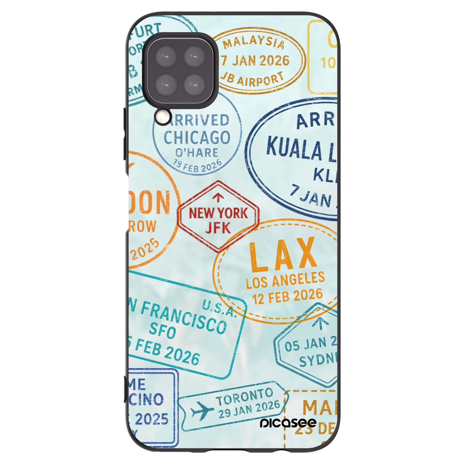 Picasee Μαύρη θήκη σιλικόνης για Huawei P40 Lite - PASSPORT EDITION
