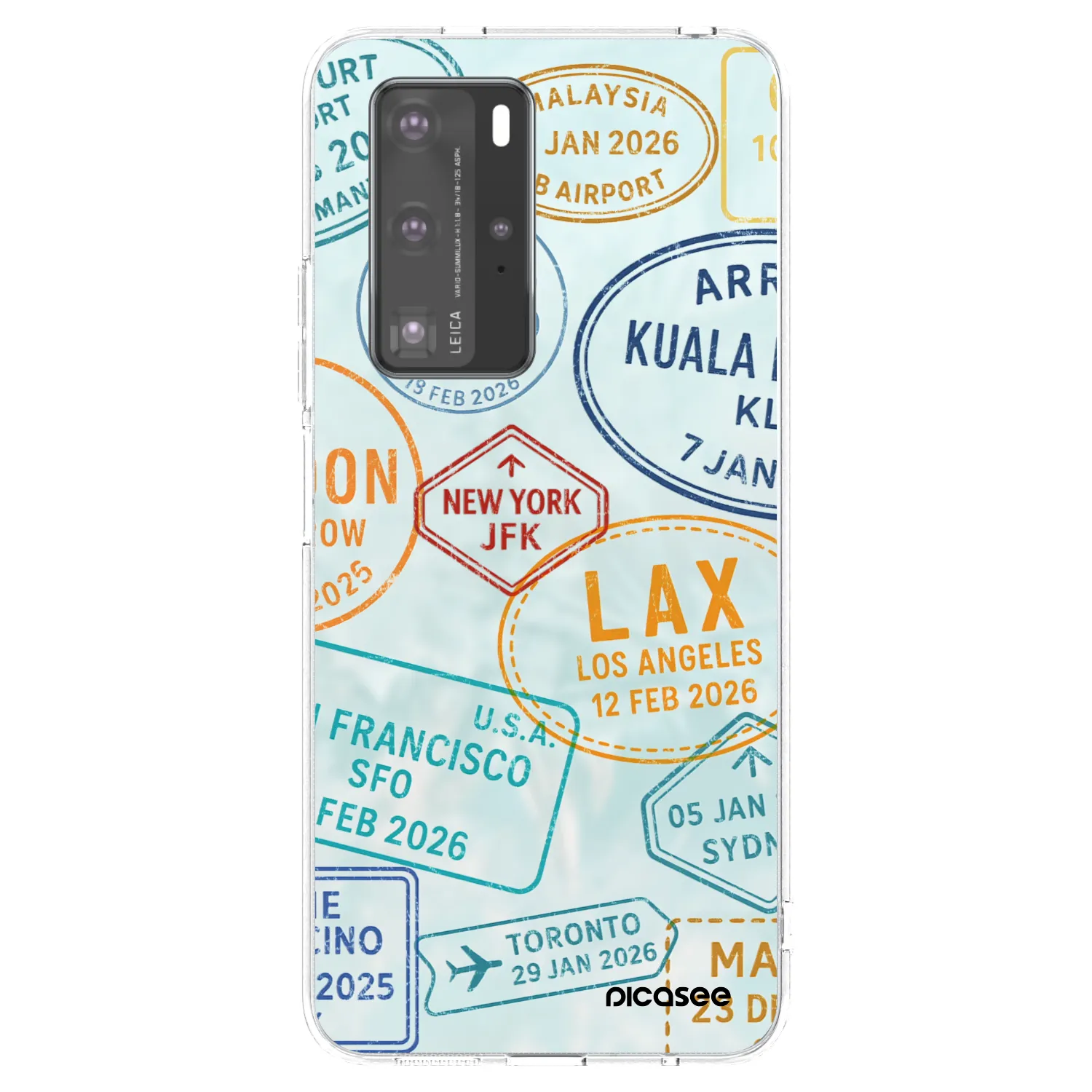 Picasee διαφανής θήκη σιλικόνης Huawei P40 Pro - PASSPORT EDITION