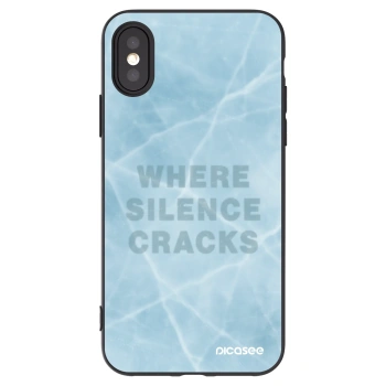 Picasee Μαύρη θήκη σιλικόνης για Apple iPhone X/XS - SILENCE