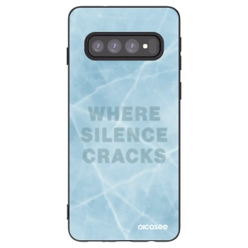 Picasee Μαύρη θήκη σιλικόνης για Samsung Galaxy S10 G973 - SILENCE