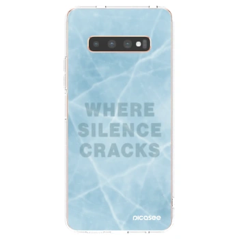 Picasee διαφανής θήκη σιλικόνης Samsung Galaxy S10 Plus G975 - SILENCE