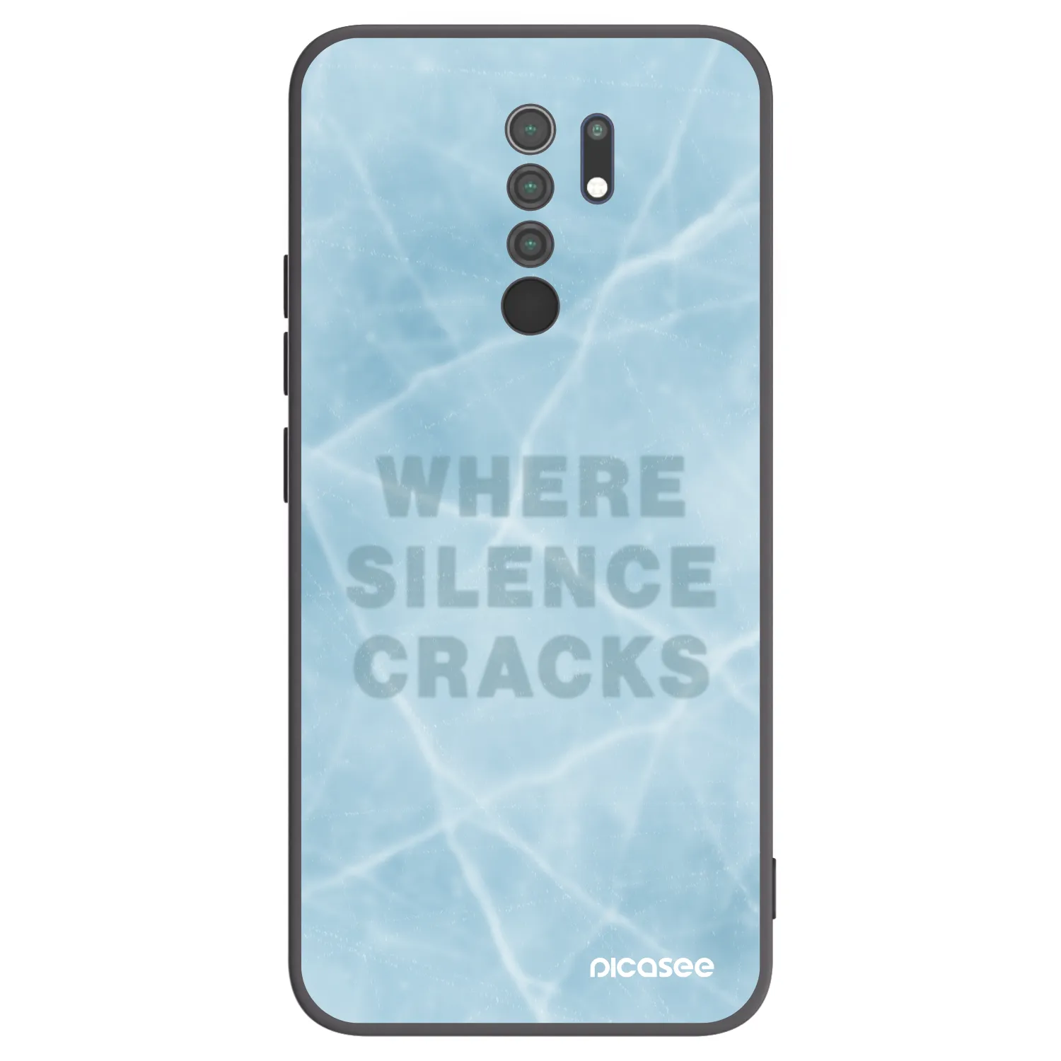 Picasee Μαύρη θήκη σιλικόνης για Xiaomi Redmi 9 - SILENCE