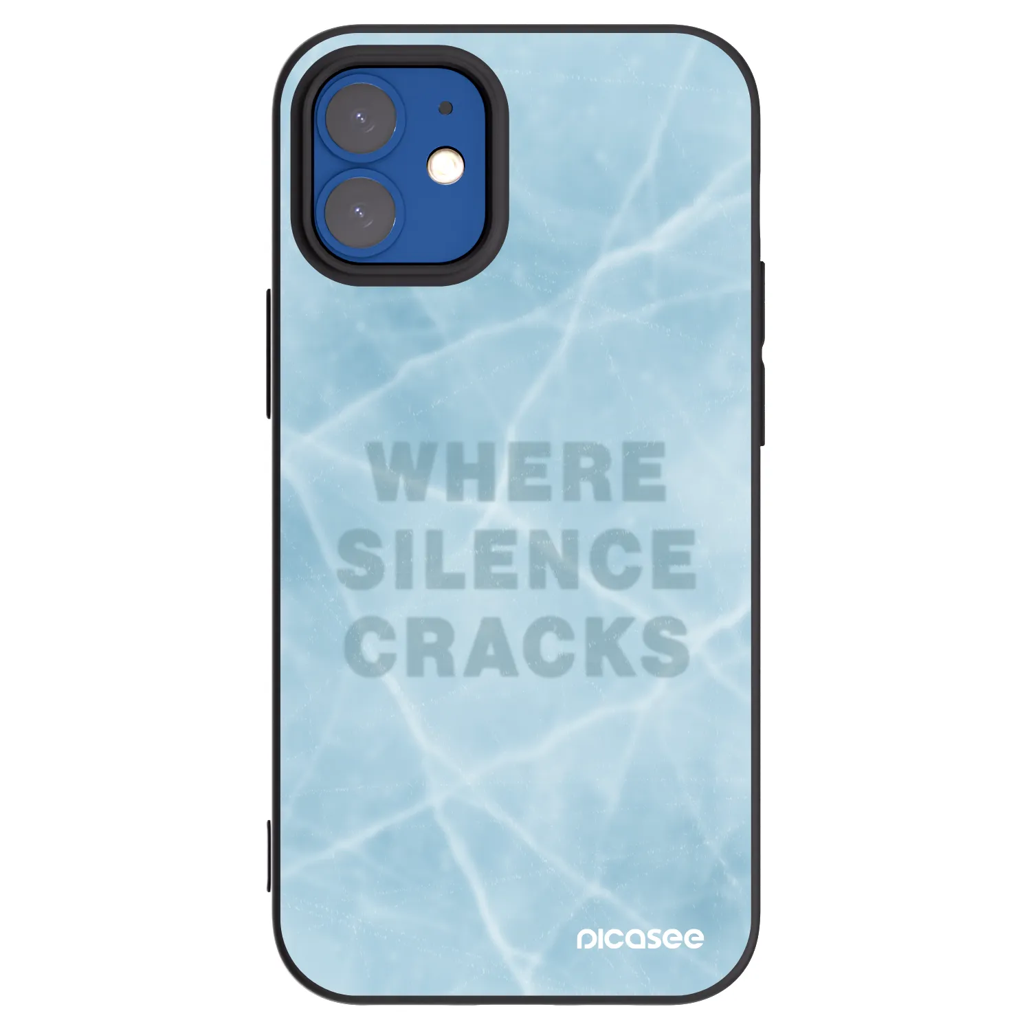 Picasee Μαύρη θήκη σιλικόνης για Apple iPhone 12 mini - SILENCE