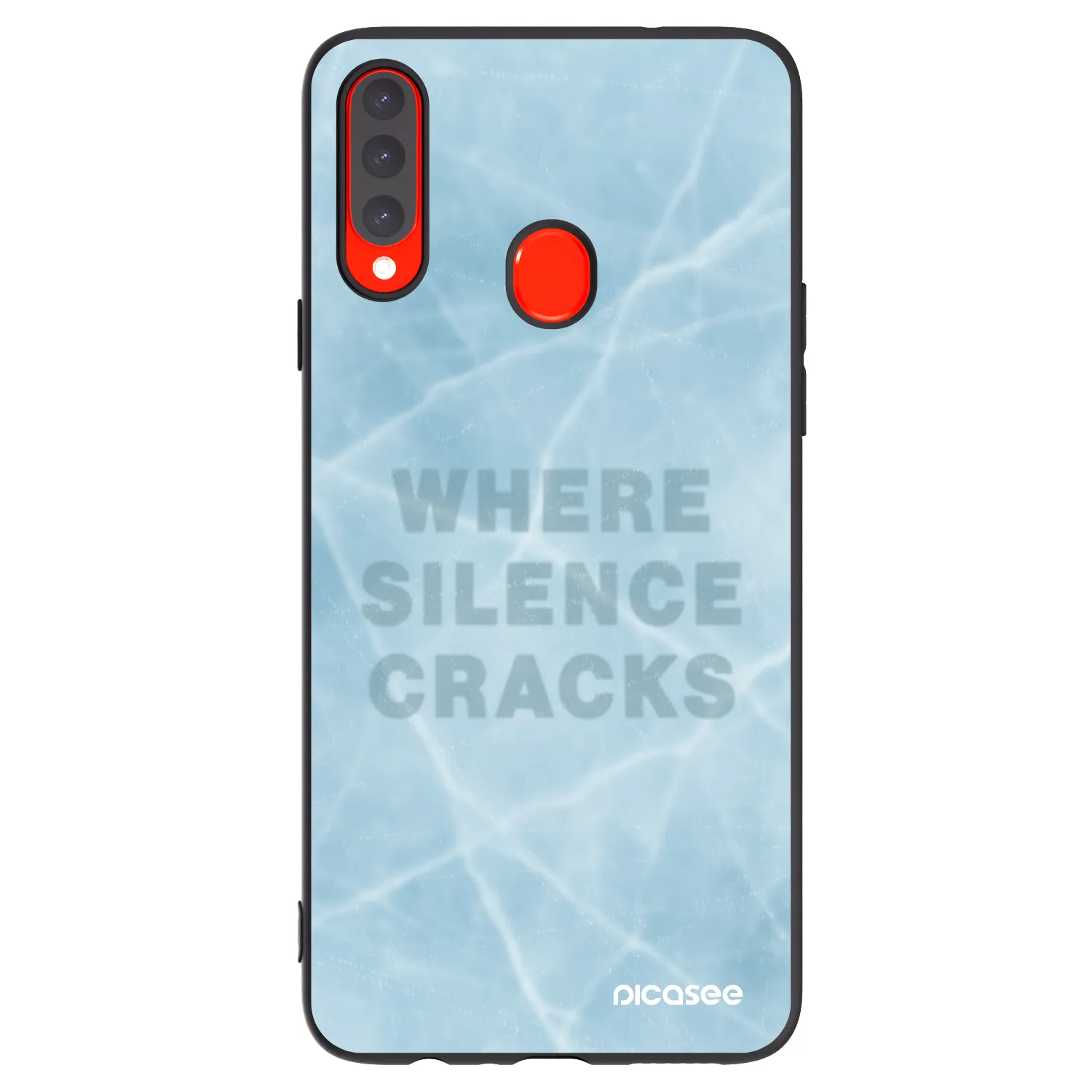 Picasee Μαύρη θήκη σιλικόνης για Samsung Galaxy A20s - SILENCE