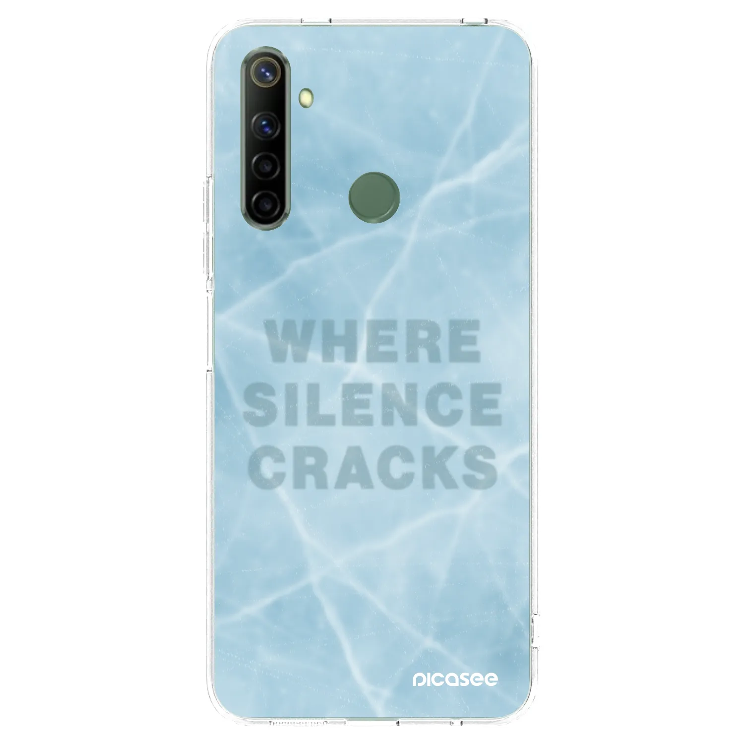 Picasee διαφανής θήκη σιλικόνης Realme 6i - SILENCE