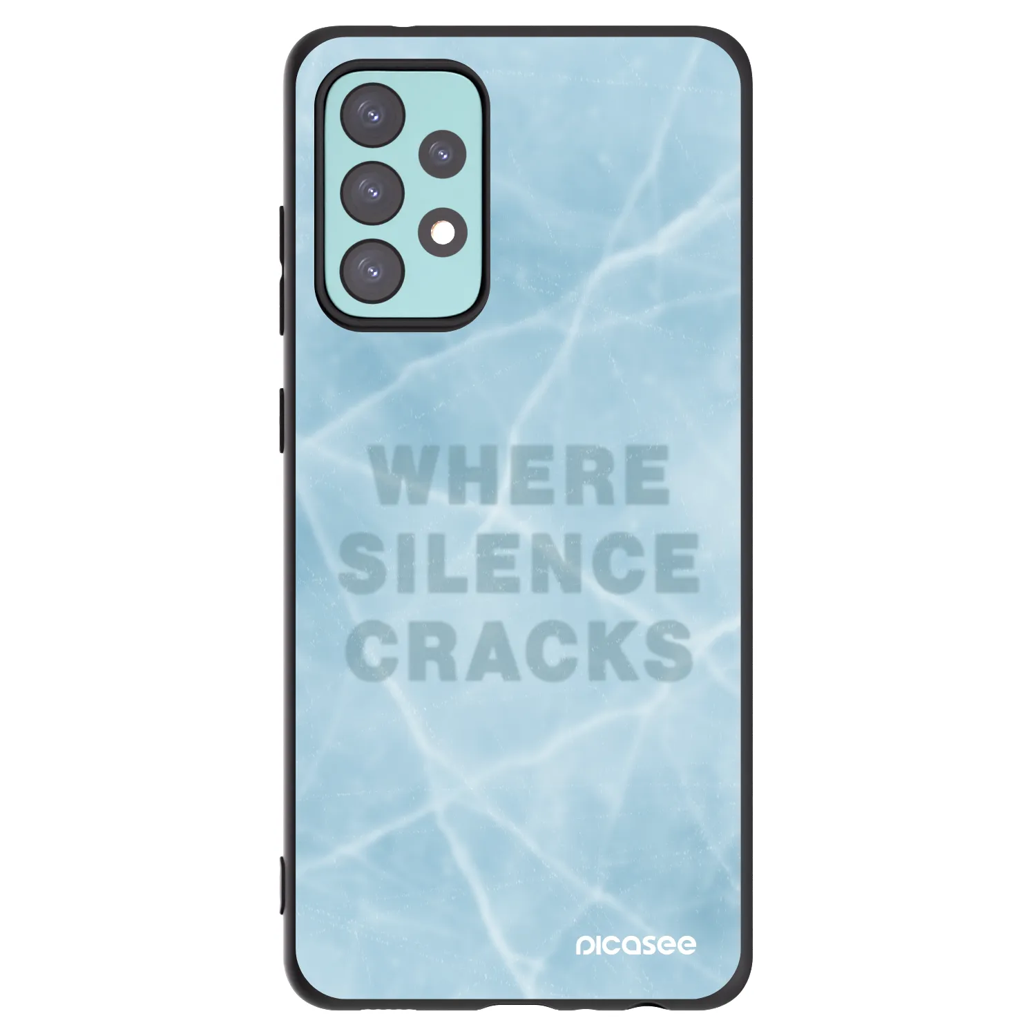 Picasee Μαύρη θήκη σιλικόνης για Samsung Galaxy A72 A725F - SILENCE