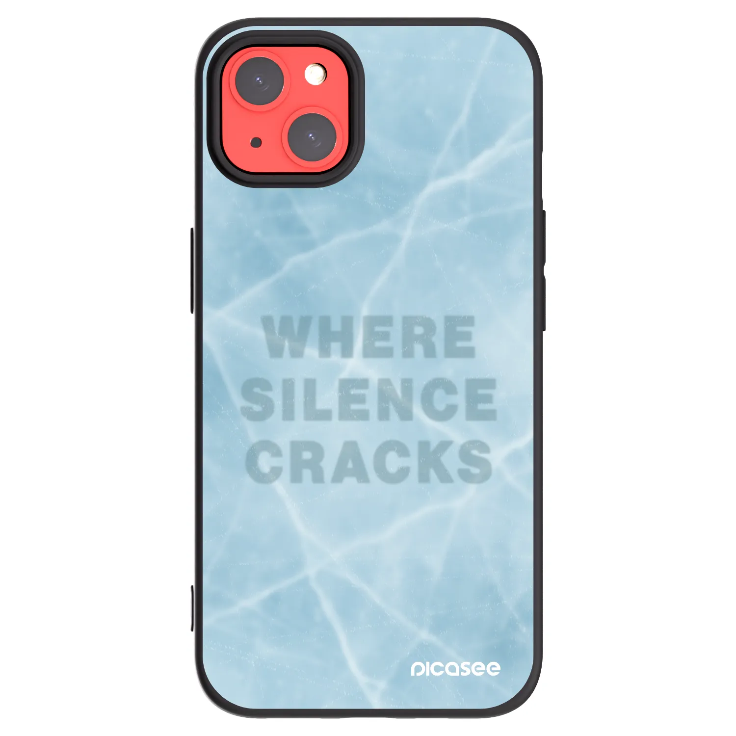 Picasee Μαύρη θήκη σιλικόνης για Apple iPhone 13 - SILENCE