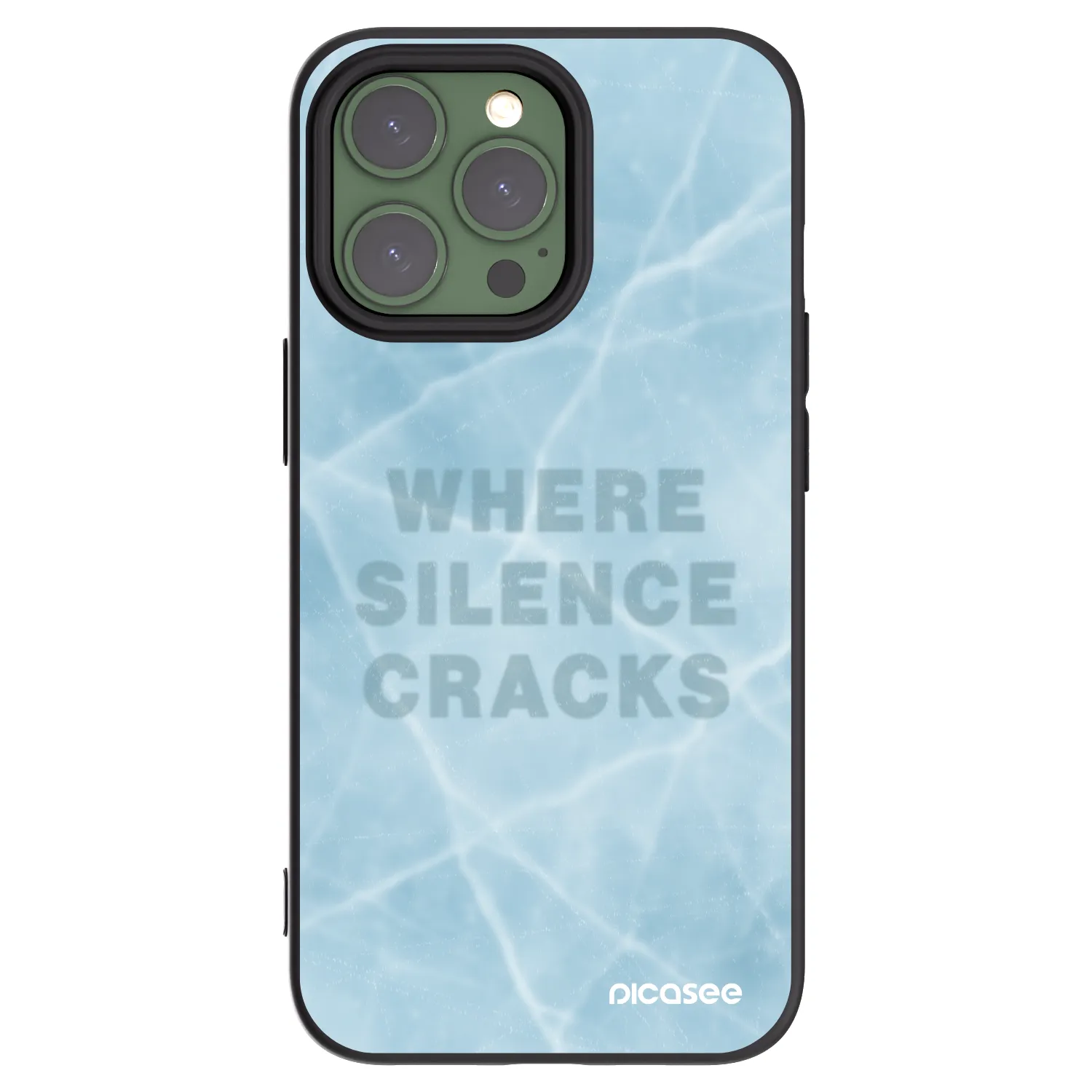 Picasee Μαύρη θήκη σιλικόνης για Apple iPhone 13 Pro - SILENCE