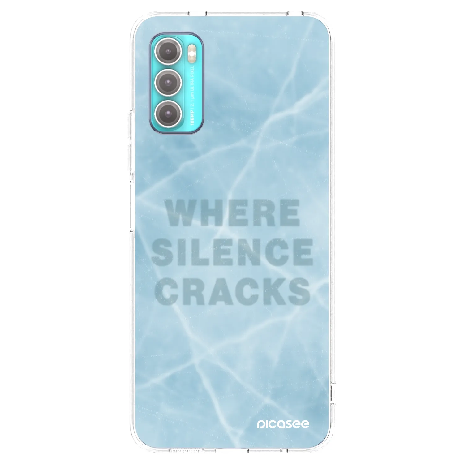 Picasee διαφανής θήκη σιλικόνης Motorola Moto G60 - SILENCE