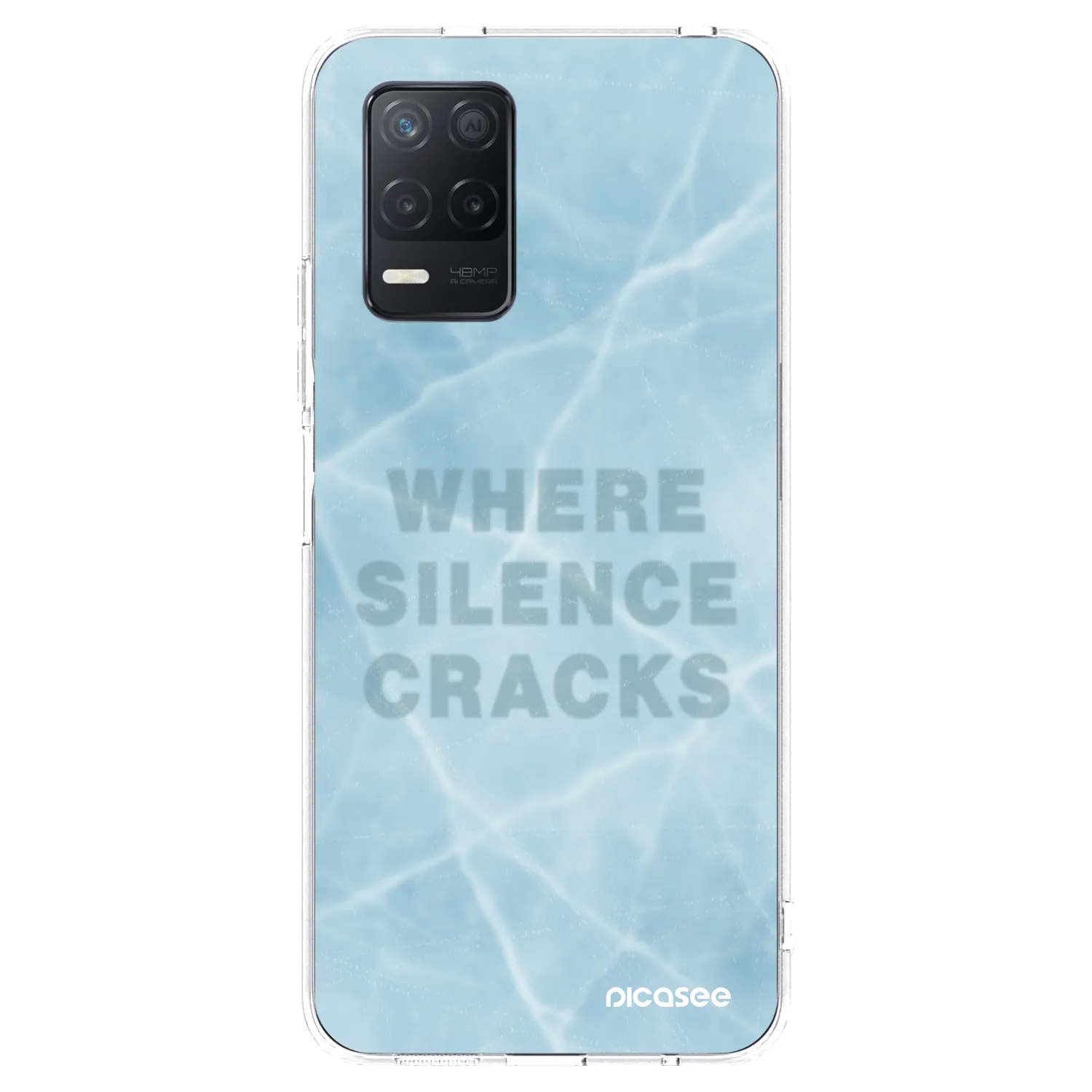 Picasee διαφανής θήκη σιλικόνης Realme 8 5G - SILENCE