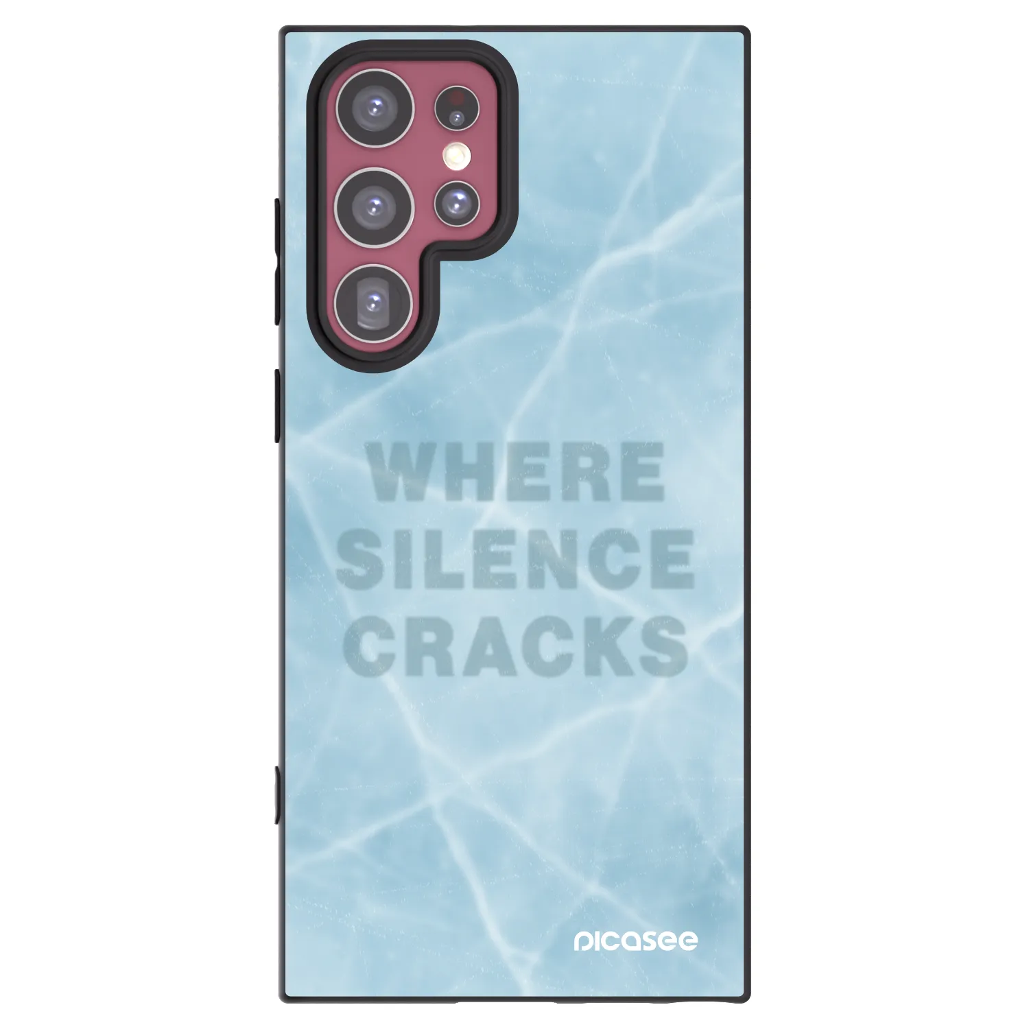 Picasee Μαύρη θήκη σιλικόνης για Samsung Galaxy S22 Ultra 5G - SILENCE