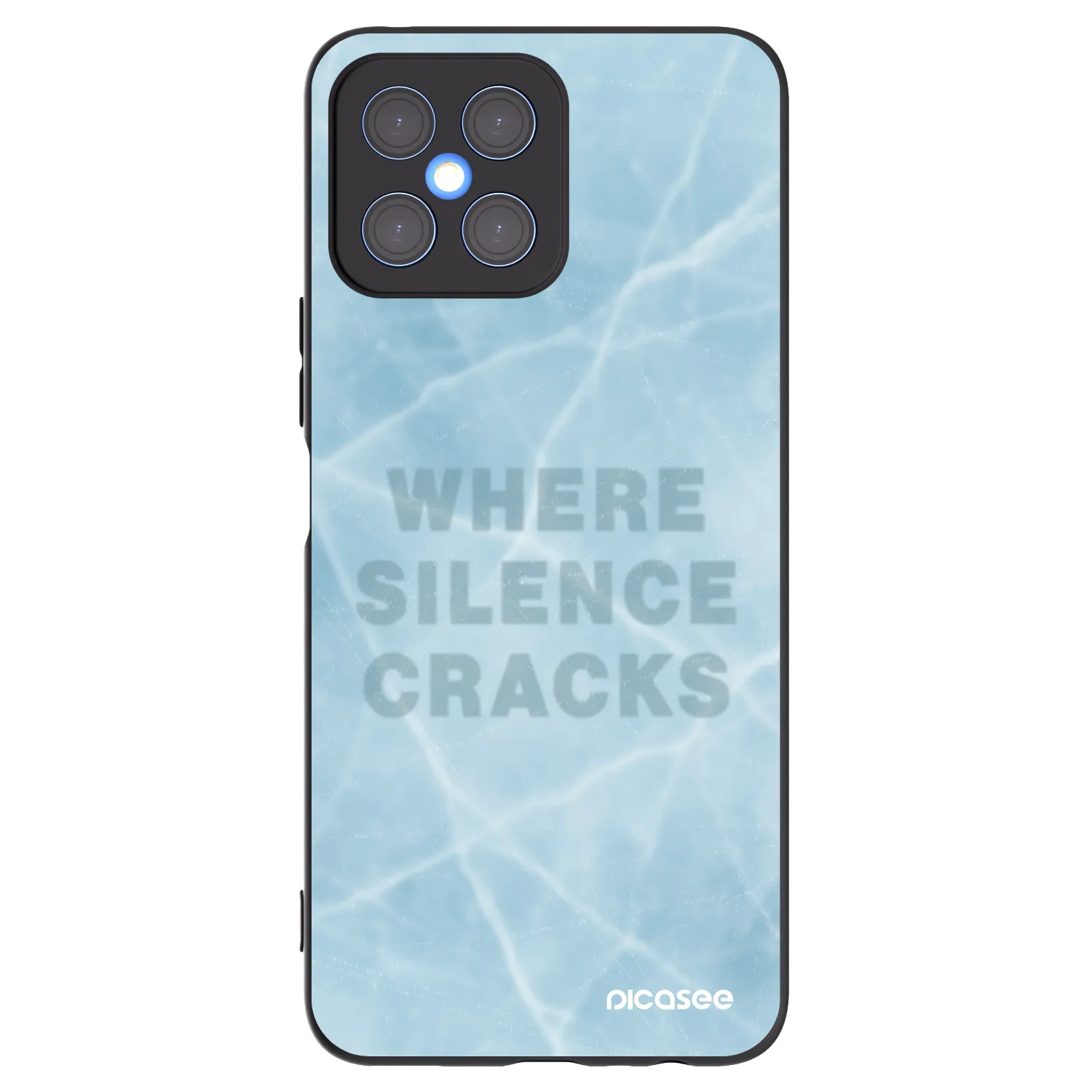 Picasee Μαύρη θήκη σιλικόνης για Honor X8 4G - SILENCE