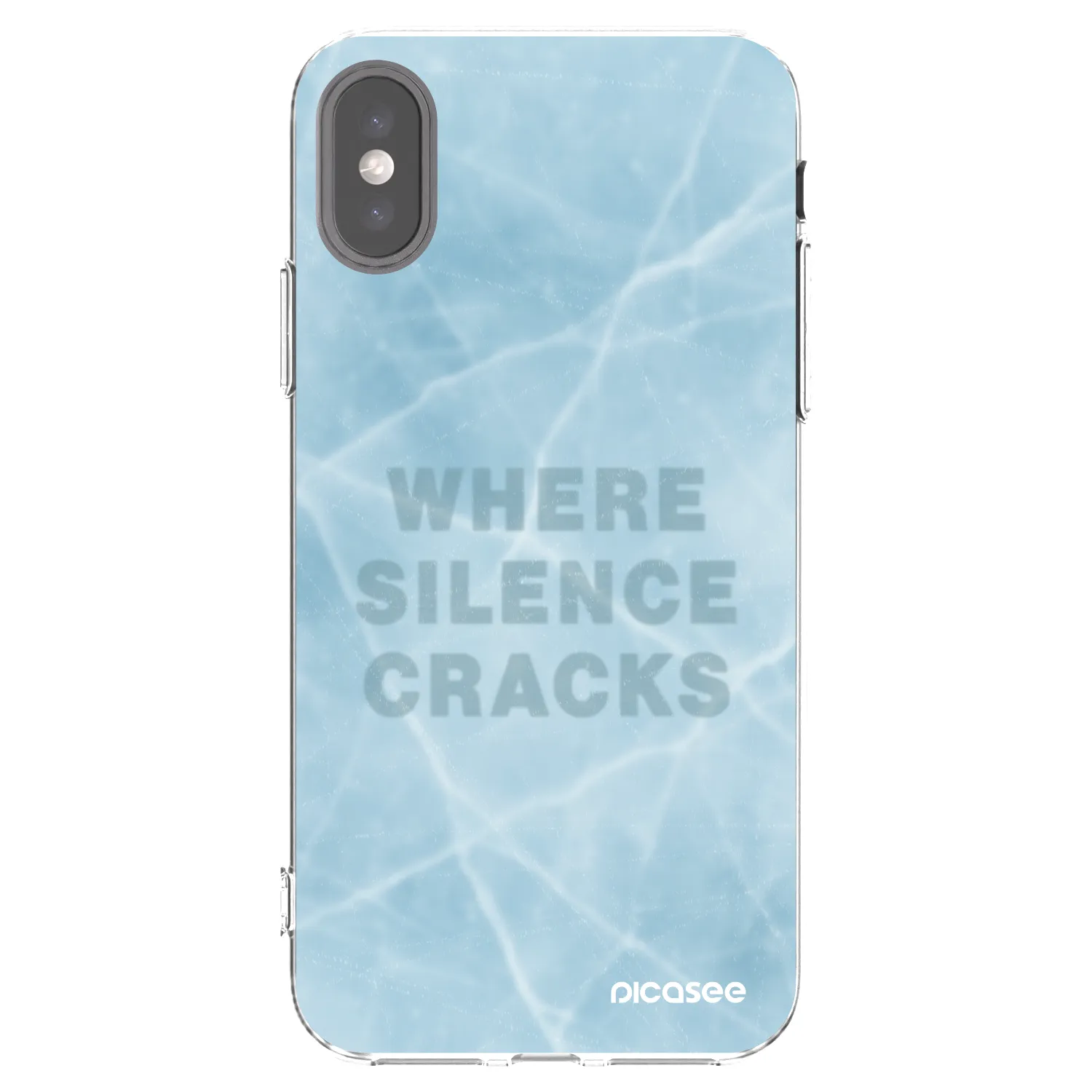 Picasee διαφανής θήκη σιλικόνης Apple iPhone X/XS - SILENCE