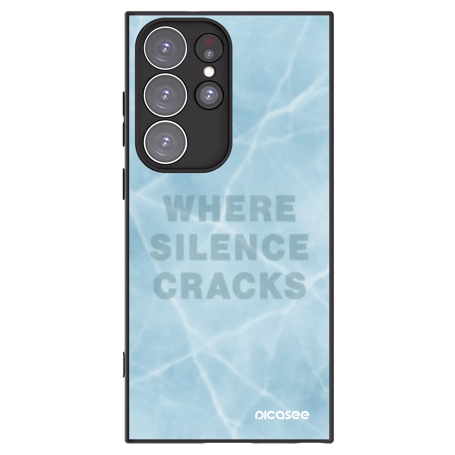 Picasee Μαύρη θήκη σιλικόνης για Samsung Galaxy S23 Ultra 5G - SILENCE