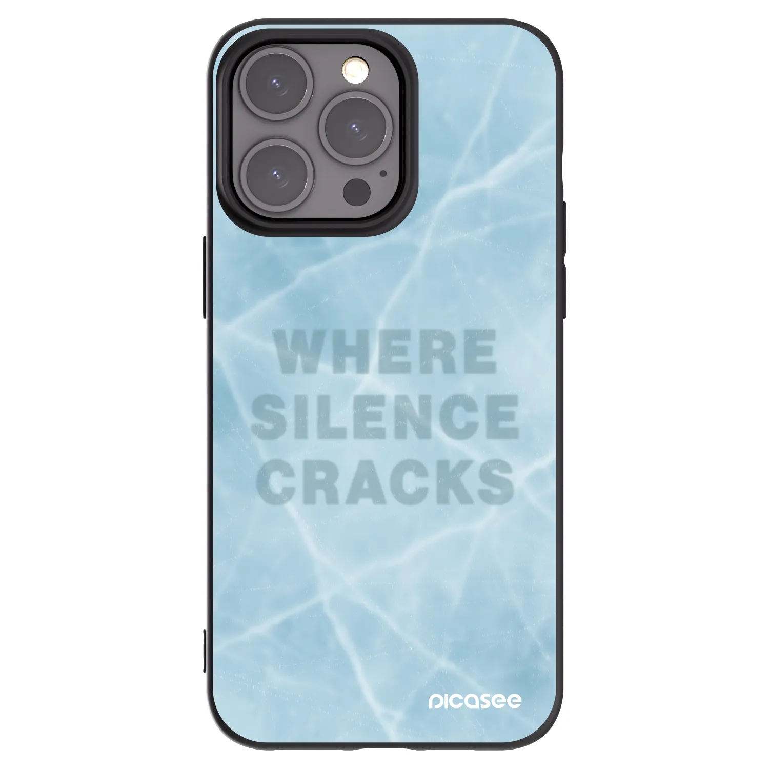 Picasee Μαύρη θήκη σιλικόνης για Apple iPhone 15 Pro Max - SILENCE