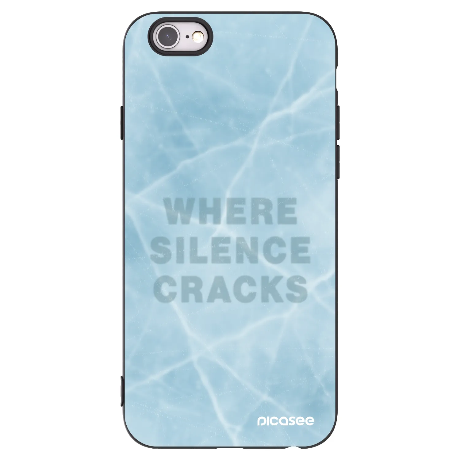 Picasee Μαύρη θήκη σιλικόνης για Apple iPhone 6/6S - SILENCE