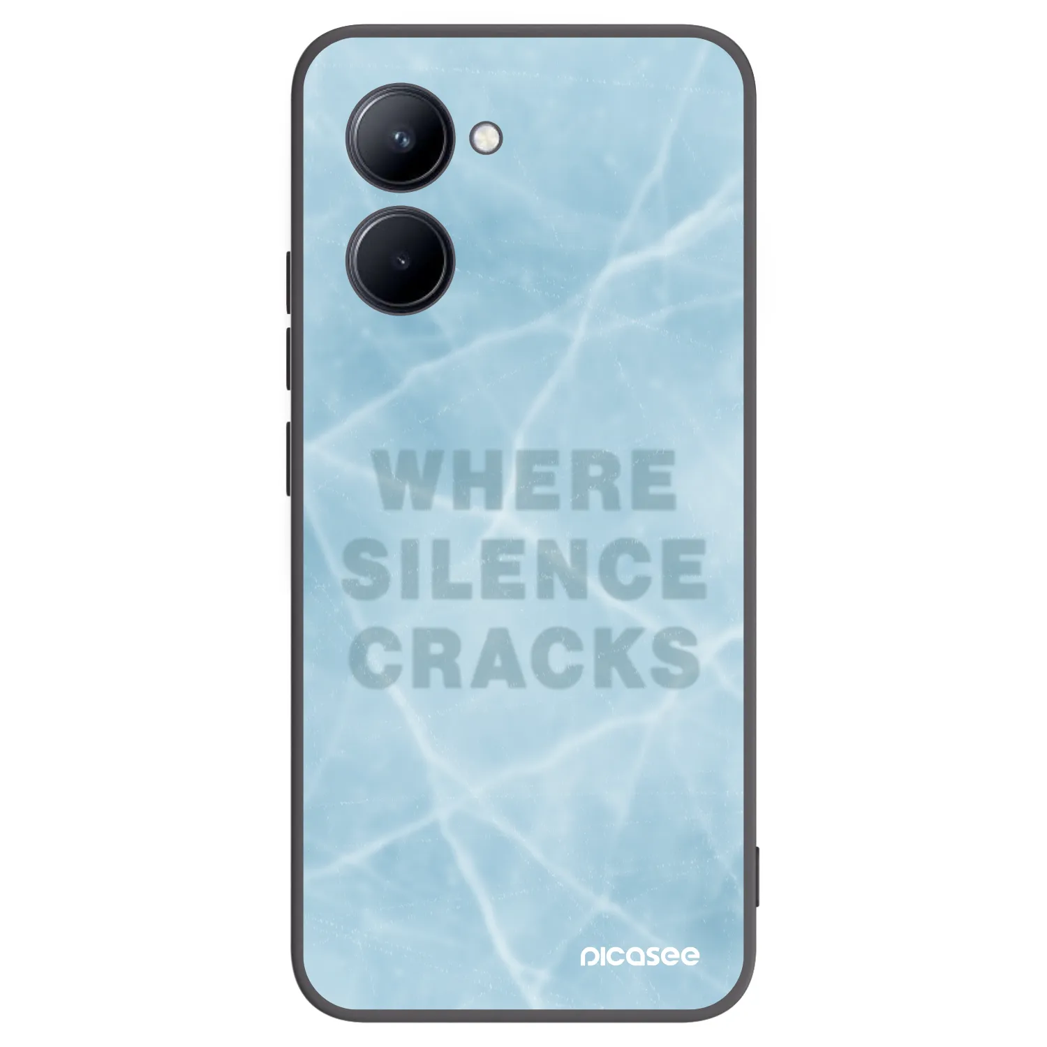 Picasee Μαύρη θήκη σιλικόνης για Realme C33 (2023) - SILENCE