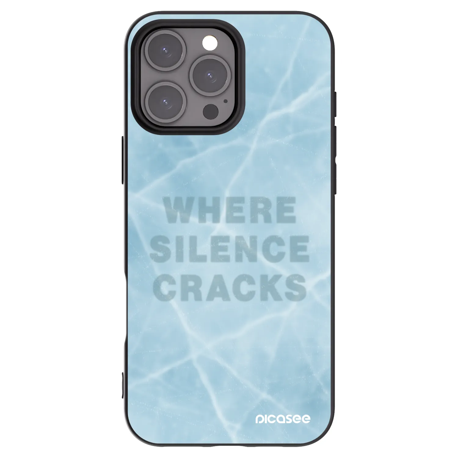 Picasee Μαύρη θήκη σιλικόνης για Apple iPhone 16 Pro Max - SILENCE