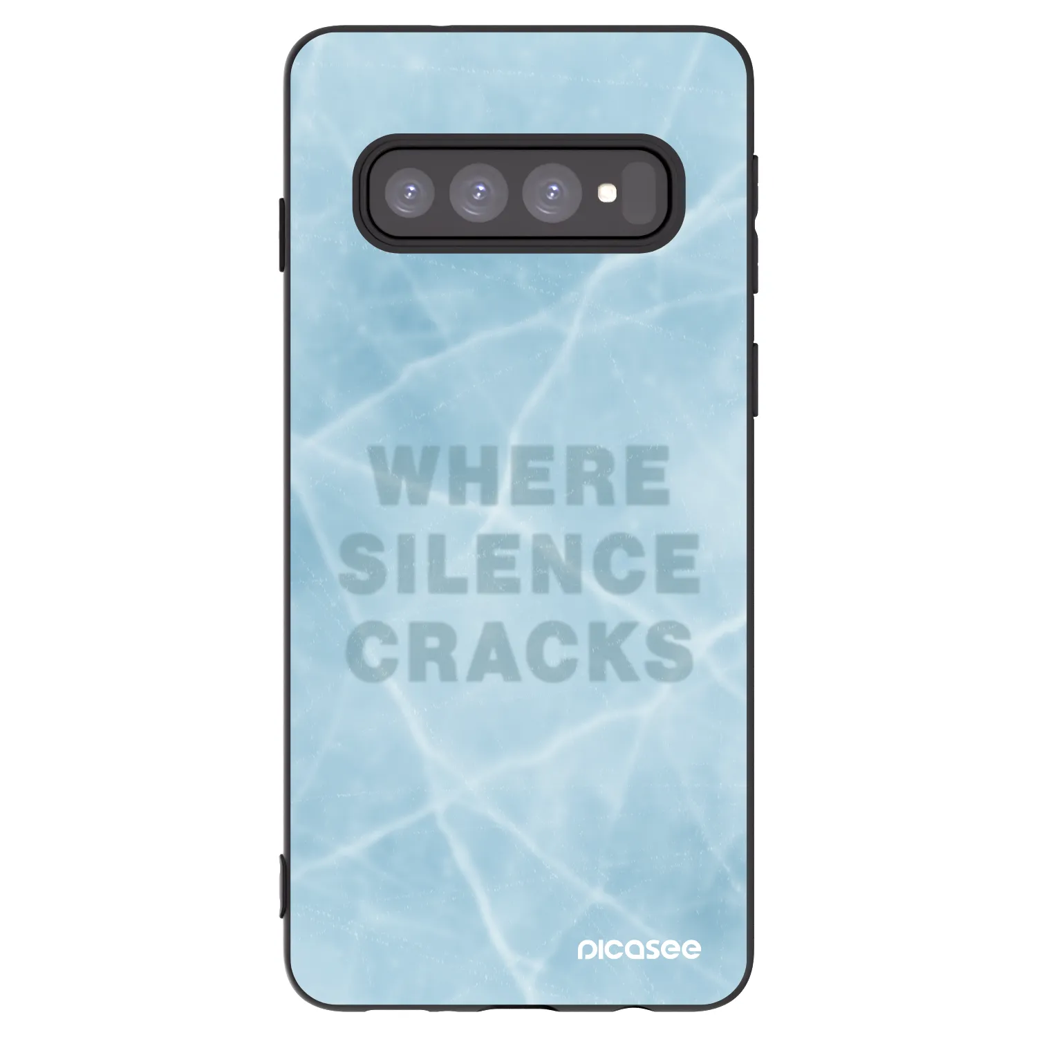 Picasee Μαύρη θήκη σιλικόνης για Samsung Galaxy S10 G973 - SILENCE