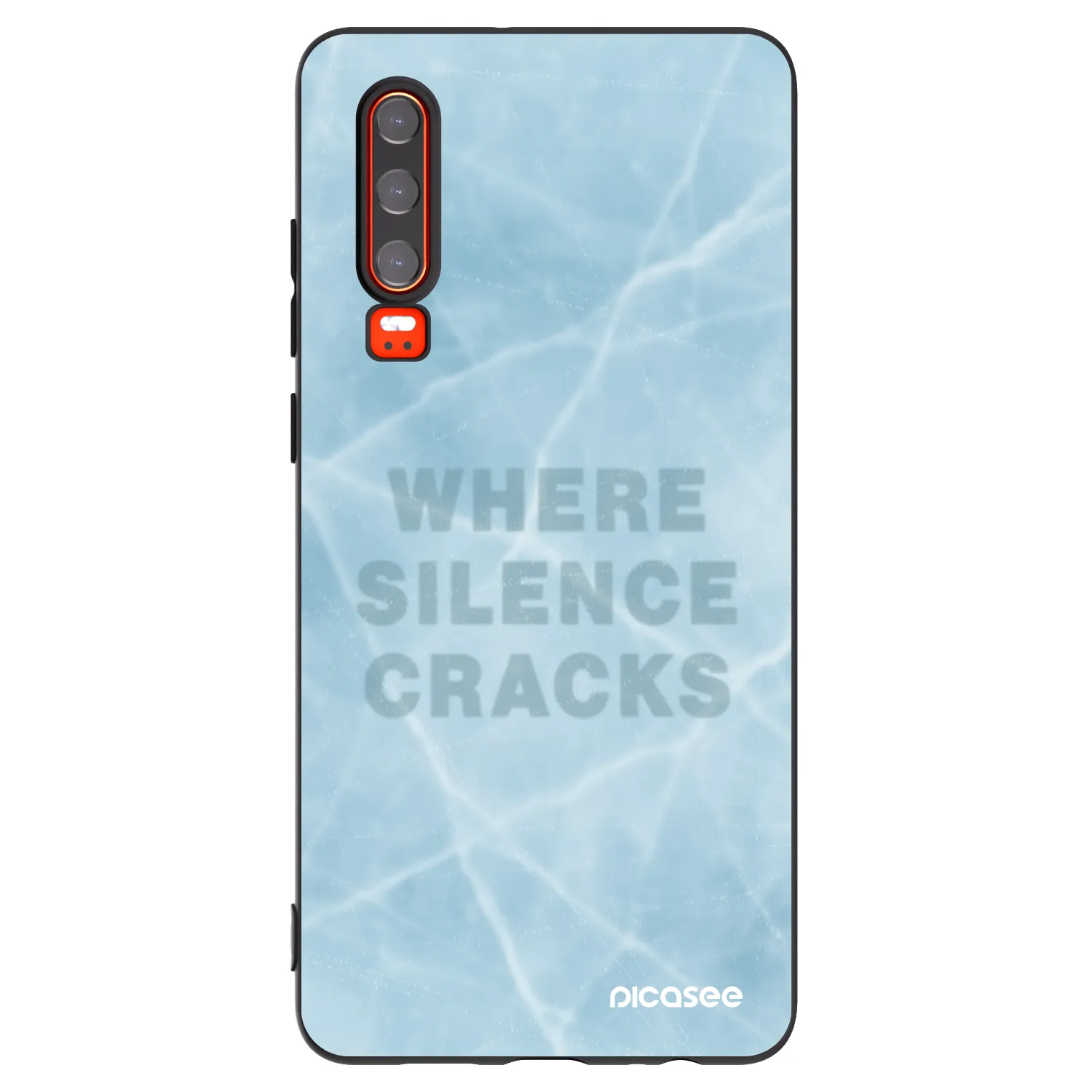 Picasee Μαύρη θήκη σιλικόνης για Huawei P30 - SILENCE